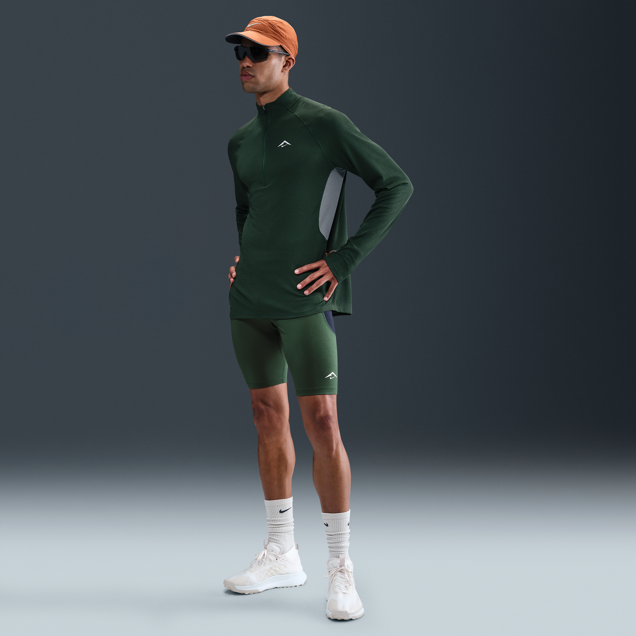 Nike Men's Lava Loops Dri-fit Adv Running Tights In Green