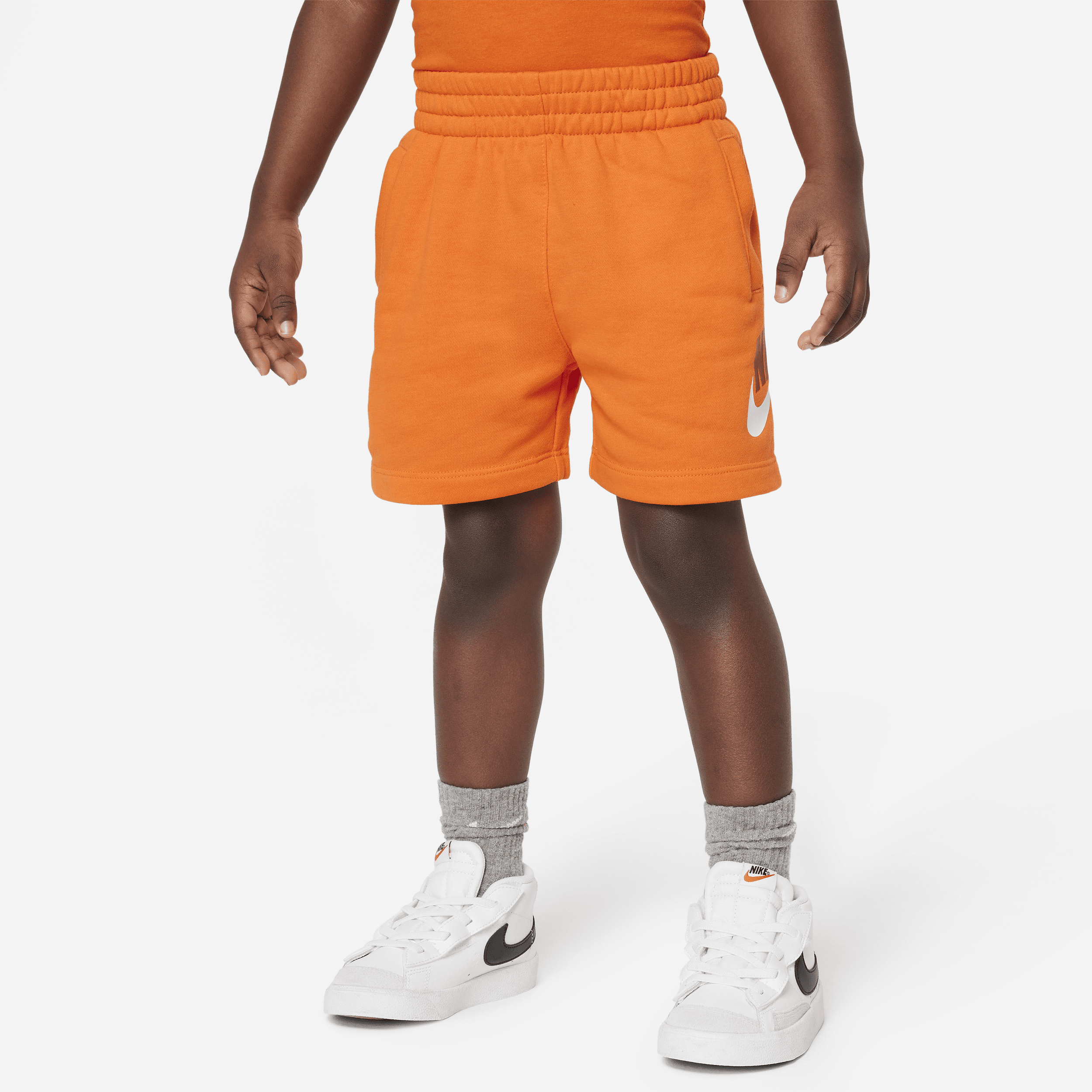 Shop Nike Sportswear Club Toddler French Terry Shorts In Orange