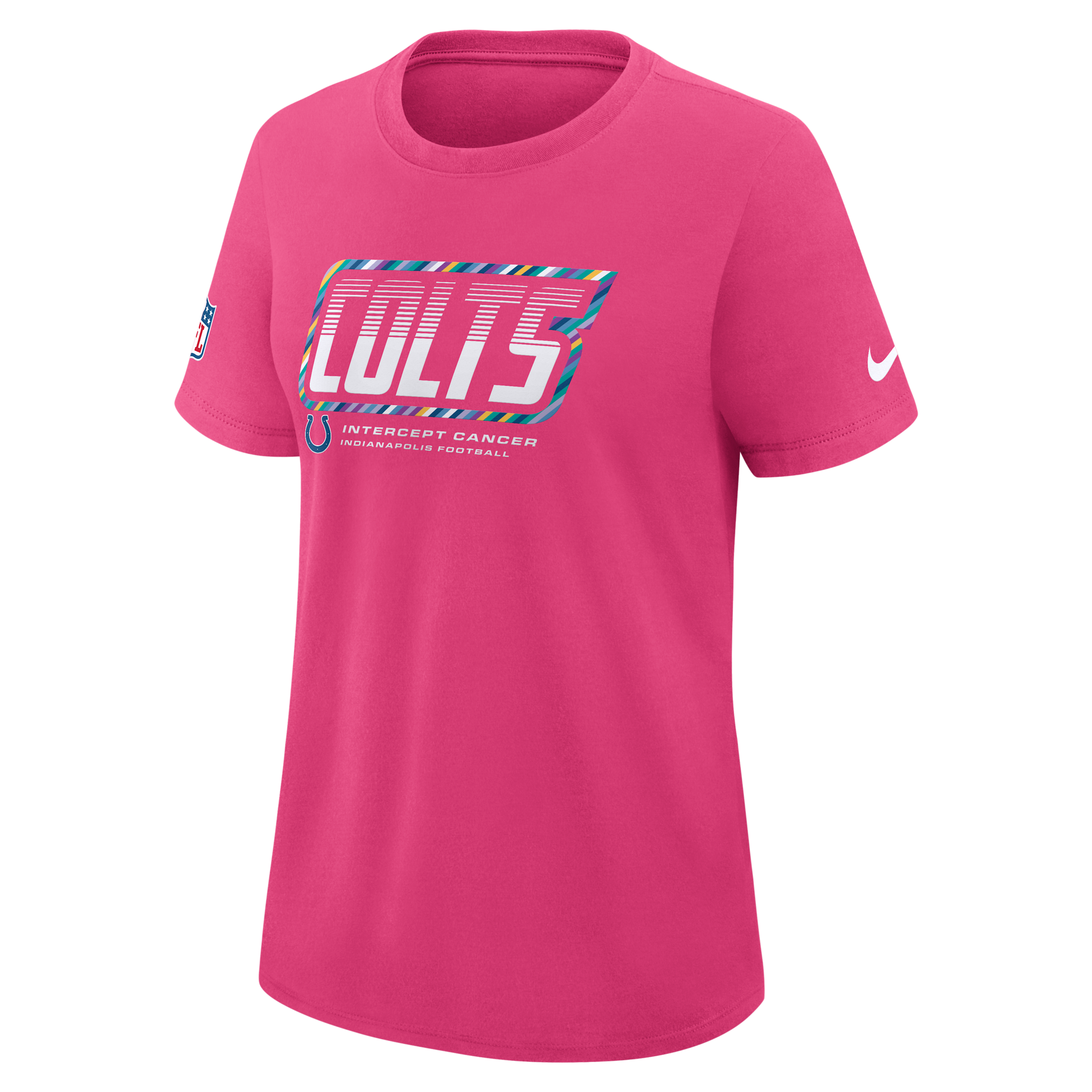 Nike Women's Pink Indianapolis Colts 2026 Nfl Crucial Catch Tri-Blend Dri-fit T-Shirt - Pink