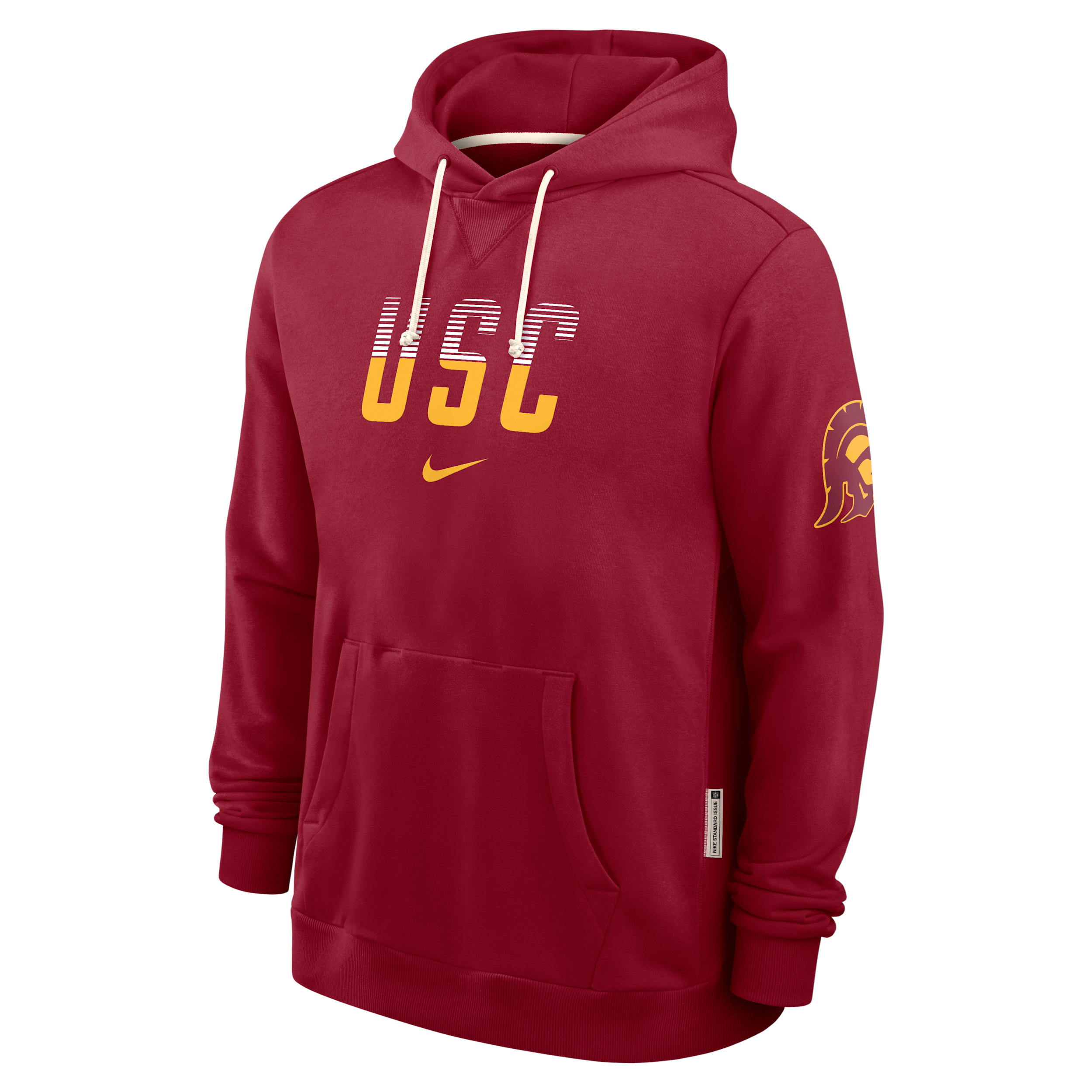 USC Sideline Standard Issue Nike Men's Dri-FIT College Pullover Hoodie in Red | 03AZ69WSCJ-8DF