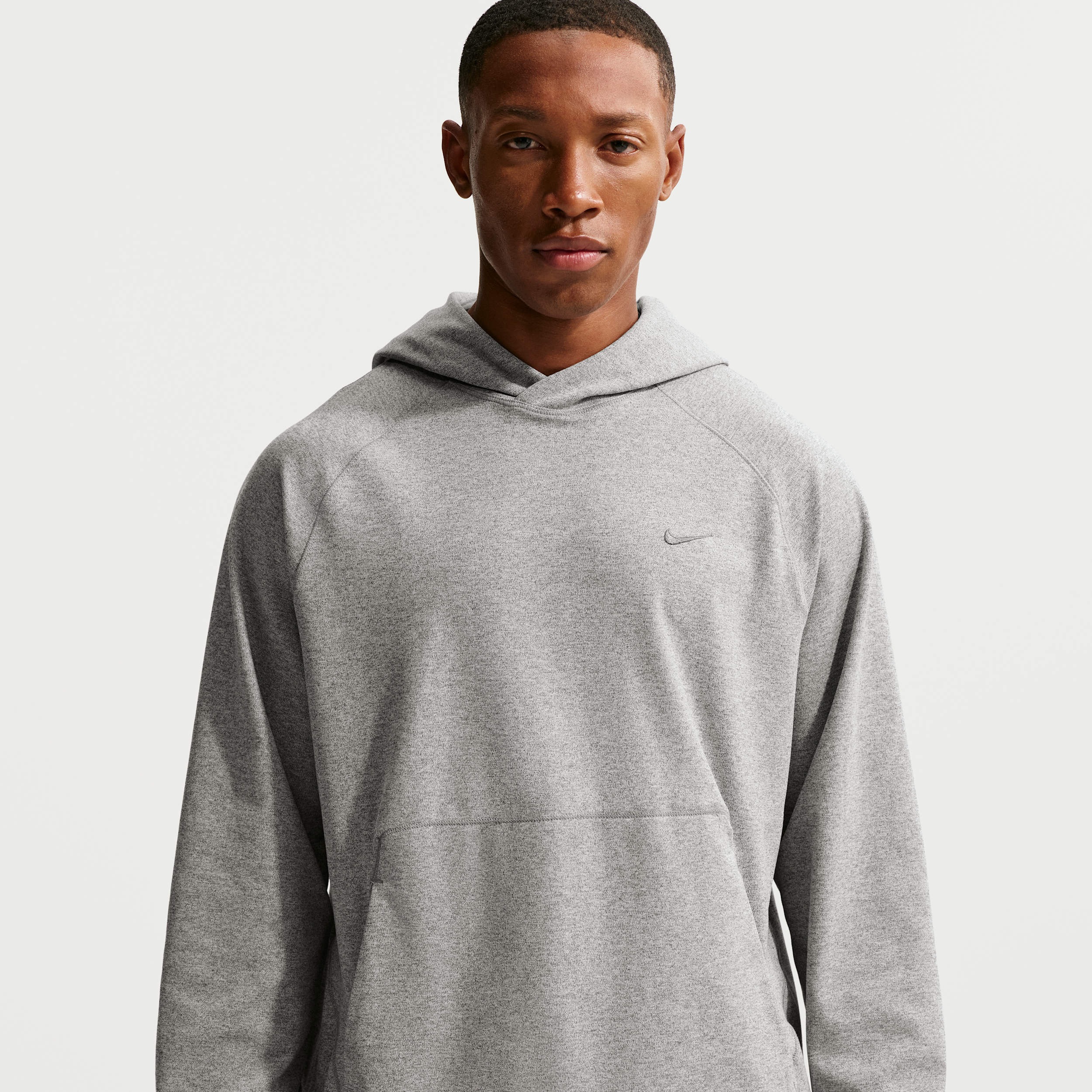 Nike Men's Primary NanoKnit Dri-FIT UV Protection Pullover Performance Hoodie in Grey | II1304-085