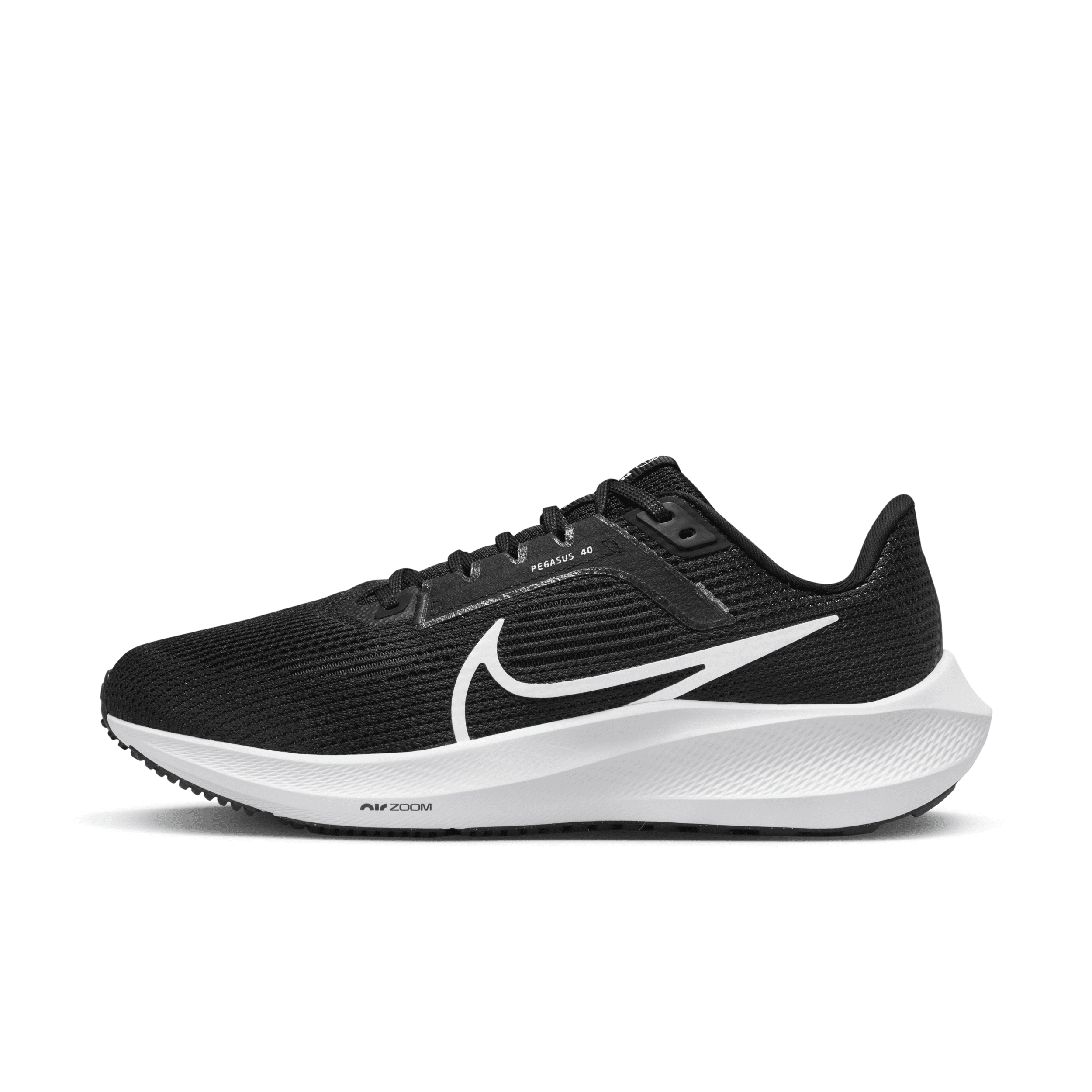 Nike Women's Pegasus 40 Road Running Shoes In Black/iron Grey/white In Black
