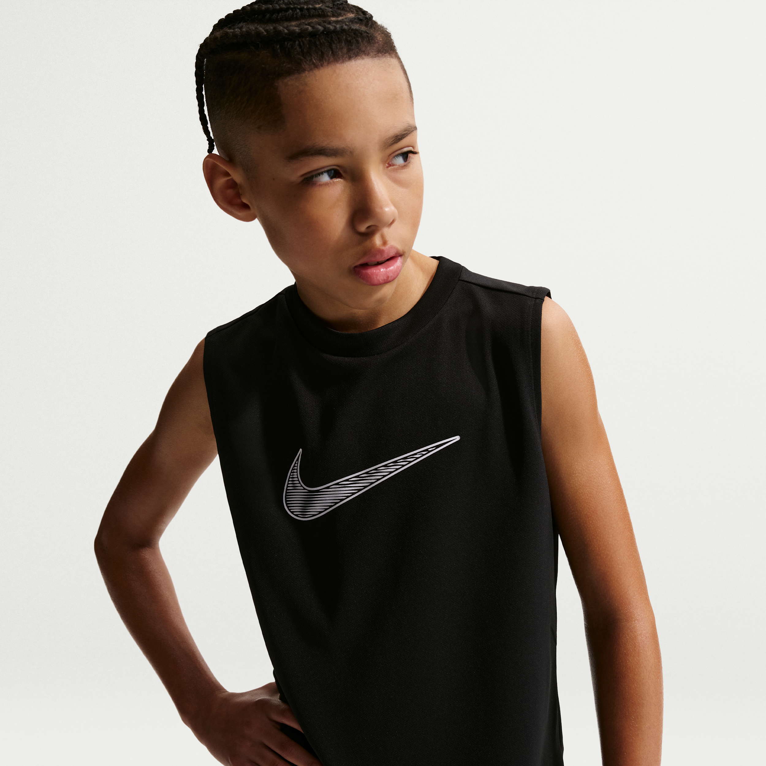 Nike Multi Big Kids' (Boys') Dri-FIT Sleeveless Top in Black | IF2758-010