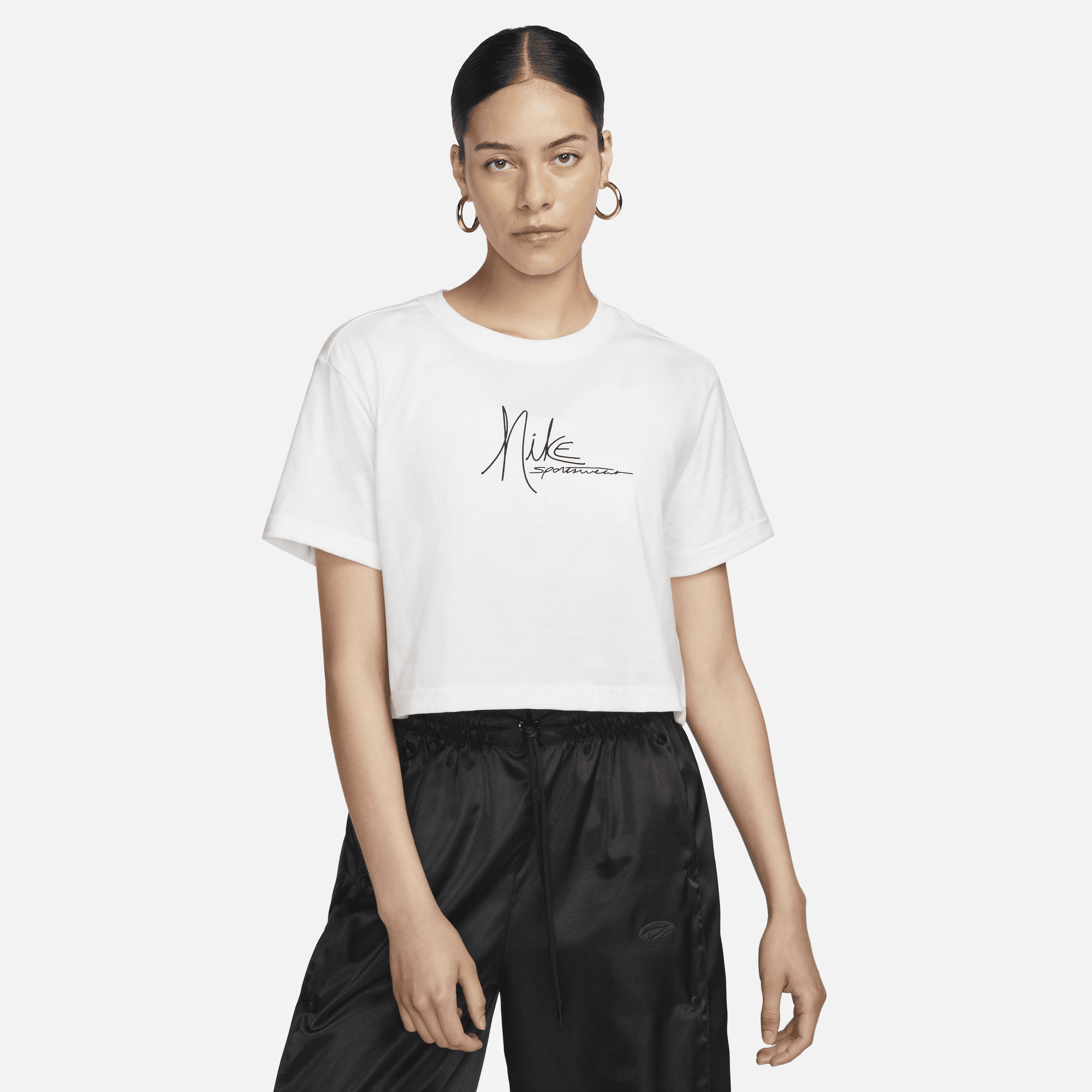 Nike Women's  Sportswear Essential Cropped T-shirt In White