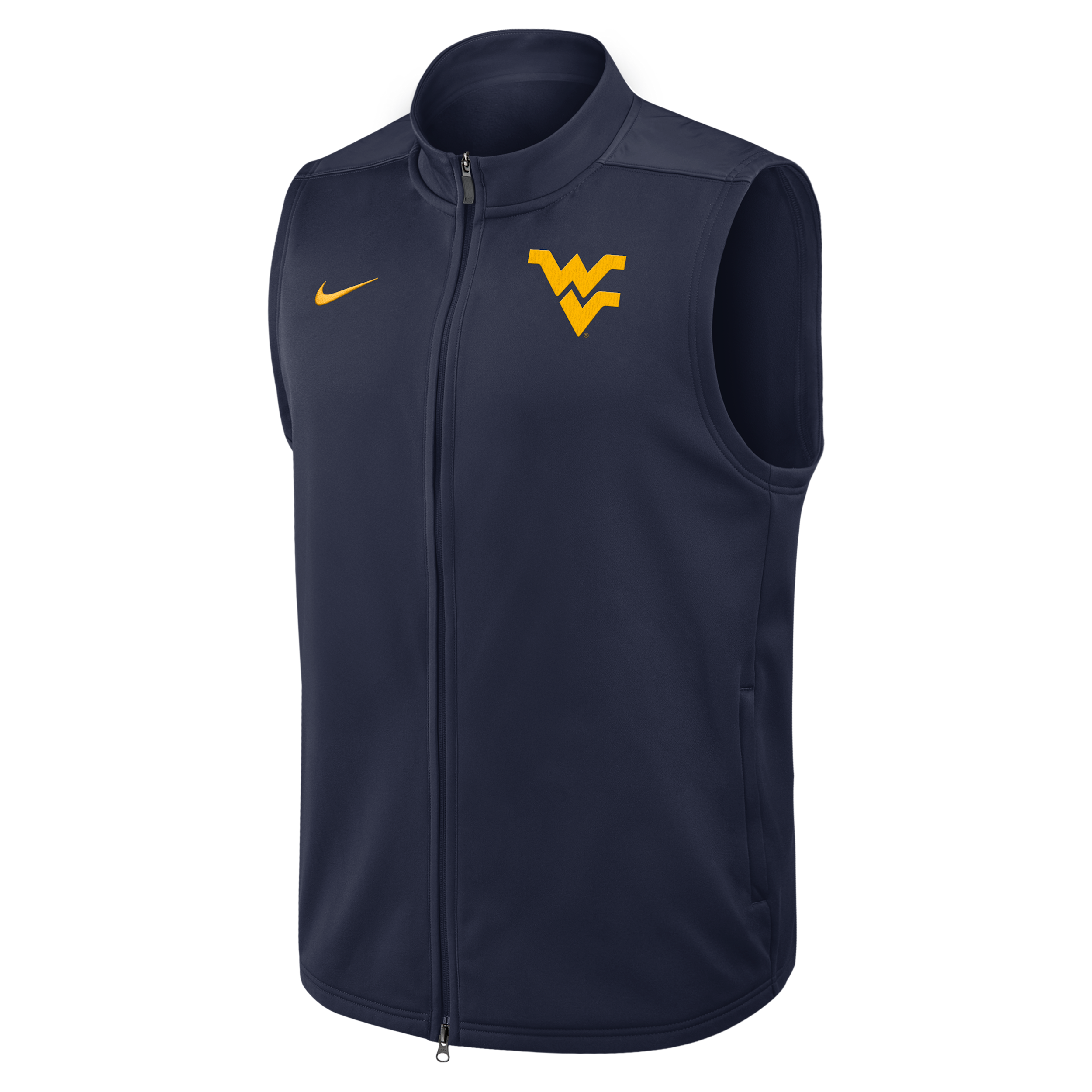 West Virginia Victory Nike Men's Therma-FIT College Full-Zip Vest in Blue | 03OJ41SWVN-3VN