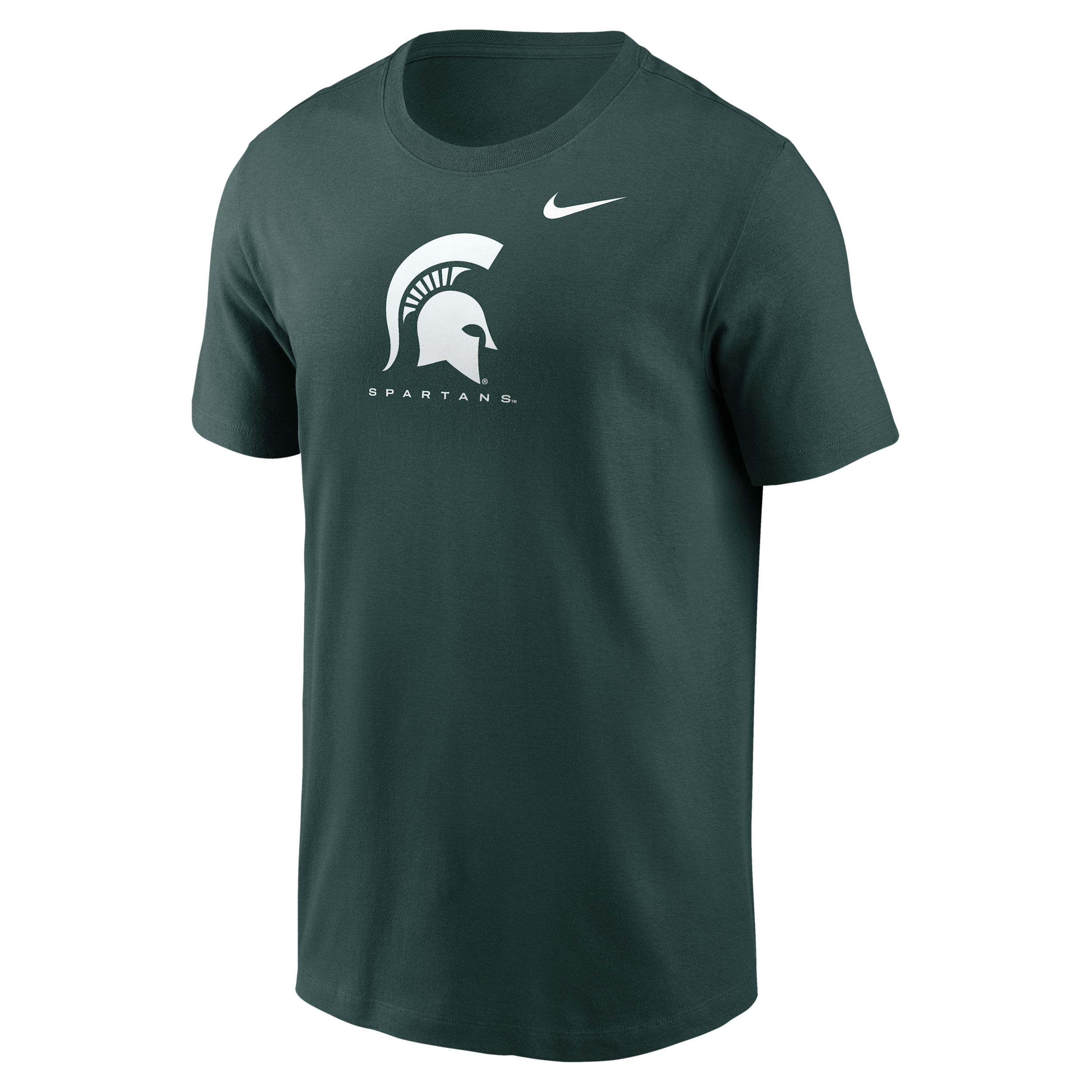 Michigan State Courtside Nike Men's Dri-FIT College T-Shirt in Green | 02ET3EYMST-L7G