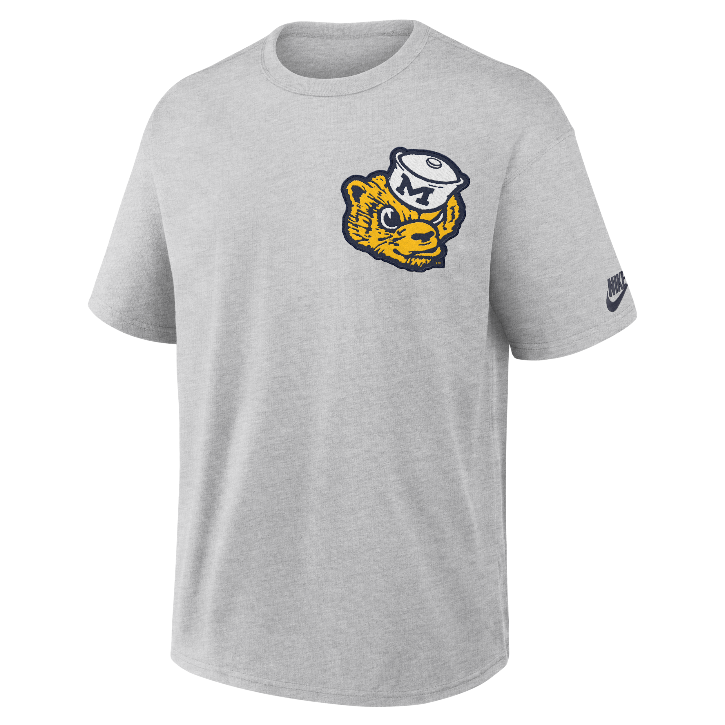 Nike Men's Heather Gray Michigan Wolverines Legacy Logo Max90 T-Shirt - Heather Gray