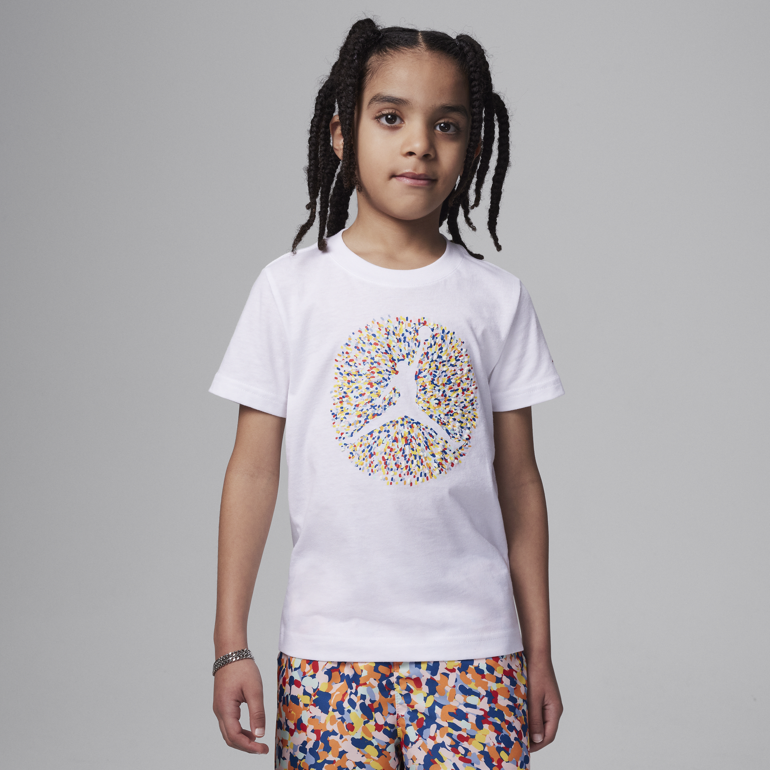 Shop Jordan Poolside Jumpman Little Kids' Graphic T-shirt In White