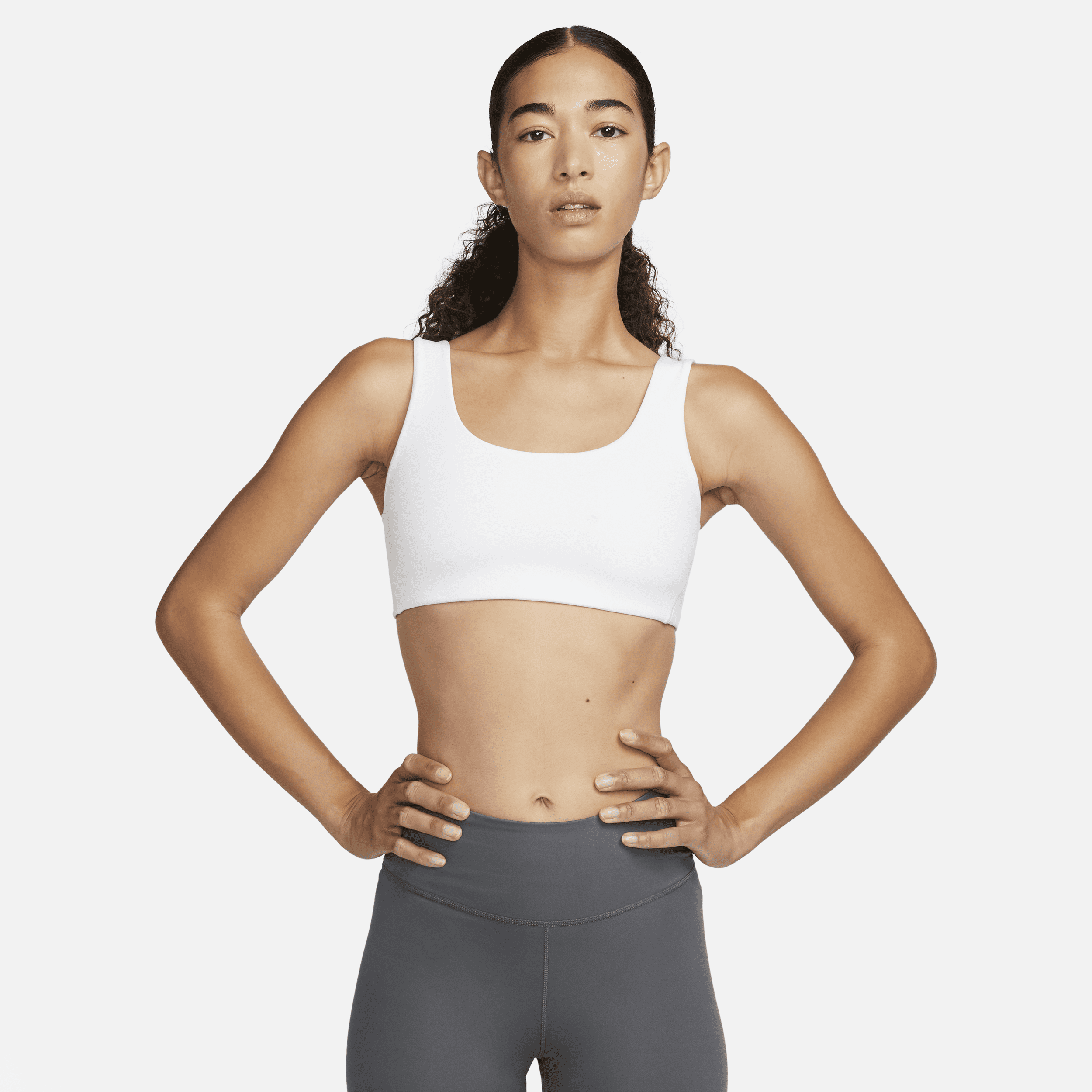 Shop Nike Women's Alate All U Light-support Lightly Lined U-neck Sports Bra In White