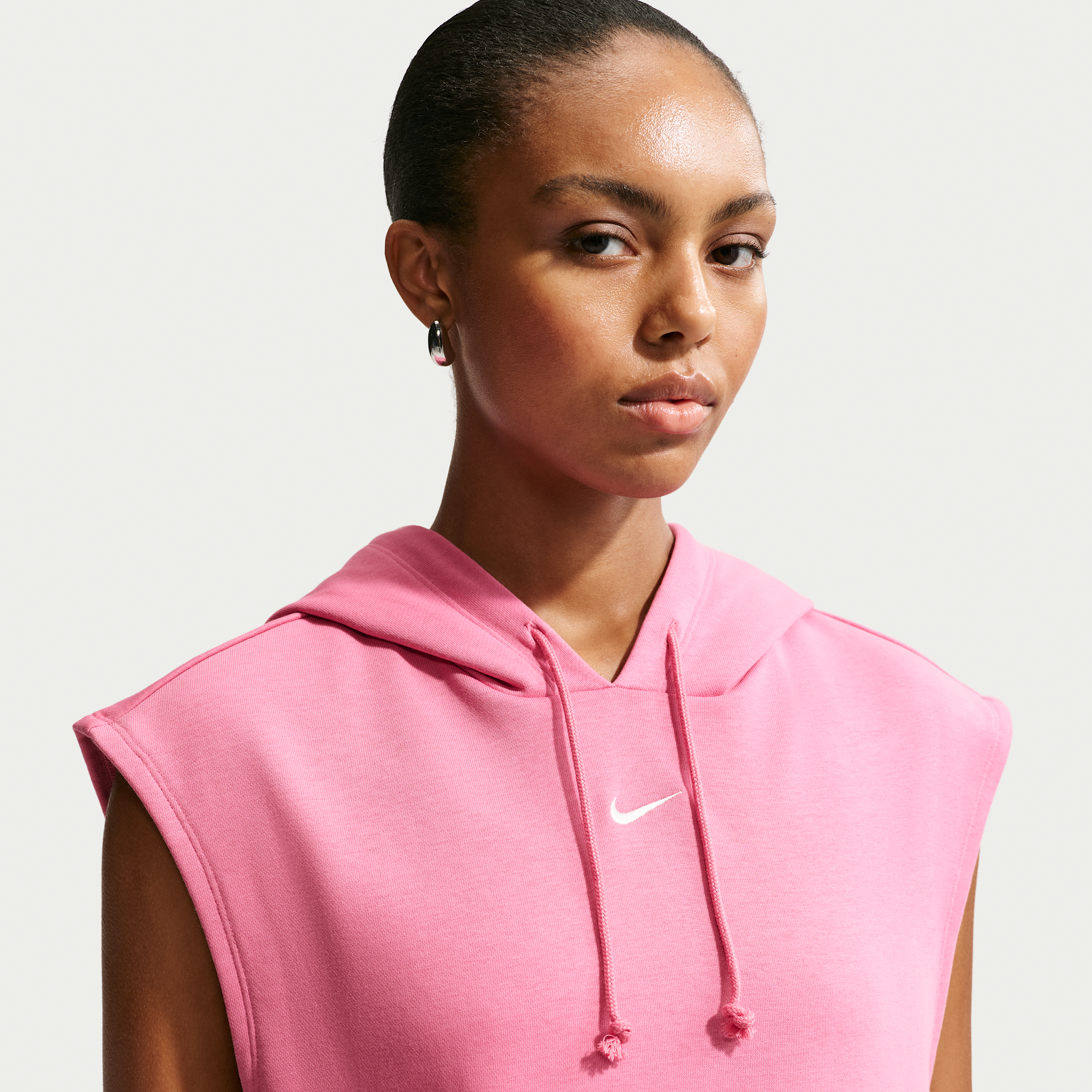Women's Nike Sportswear Phoenix Fleece Sleeveless Top in Pink | IR1717-641