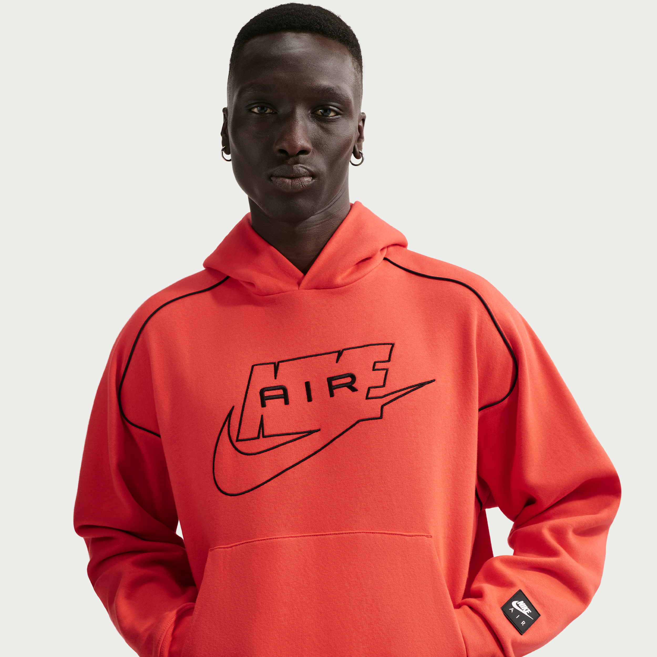 Nike Men's Air Fleece Pullover Hoodie in Red | IF1266-696