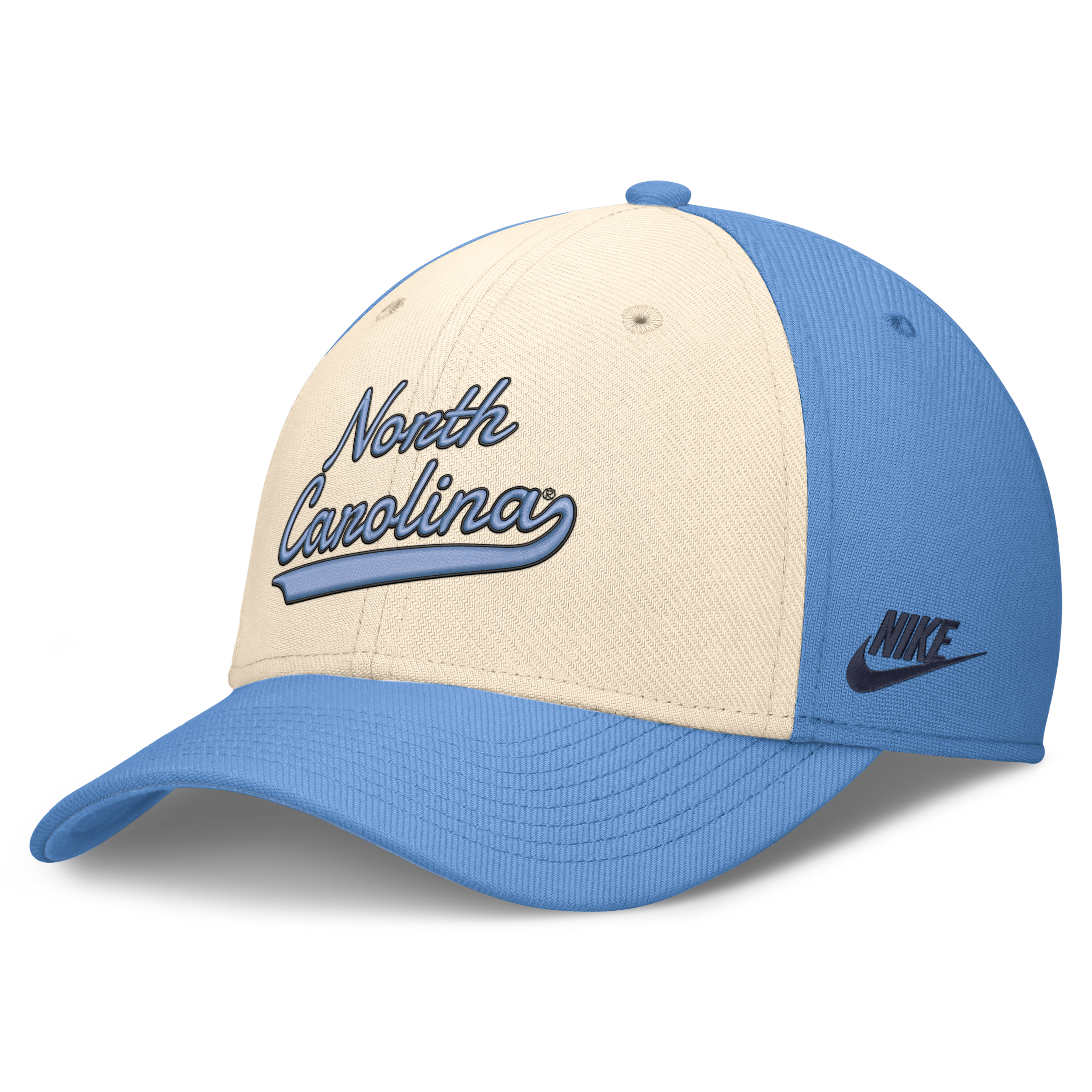 Nike North Carolina Tar Heels Dri-fit Structured Baseball Cap - Natural, Carolina Blue