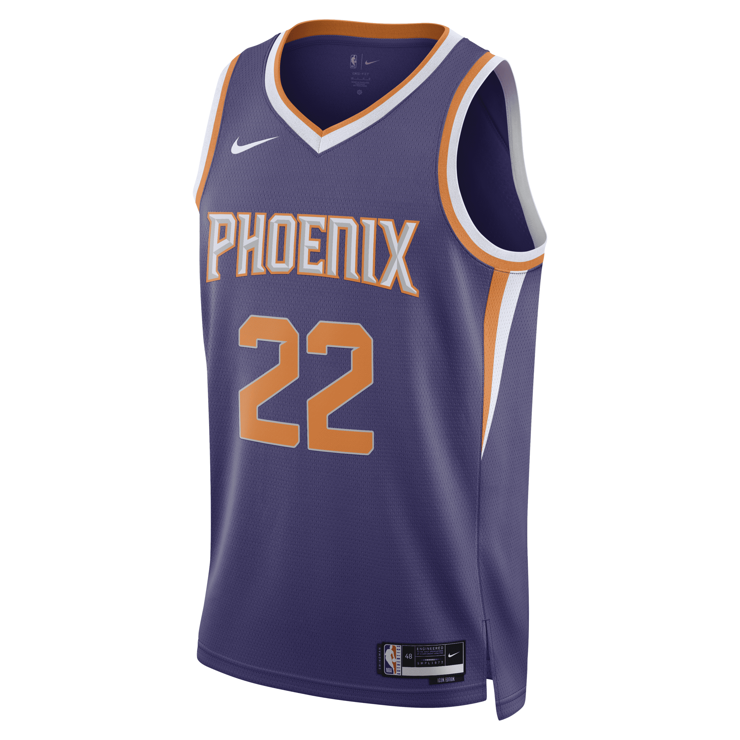 Nike Phoenix Suns Icon Edition 2022/23  Men's Dri-fit Nba Swingman Jersey In Purple