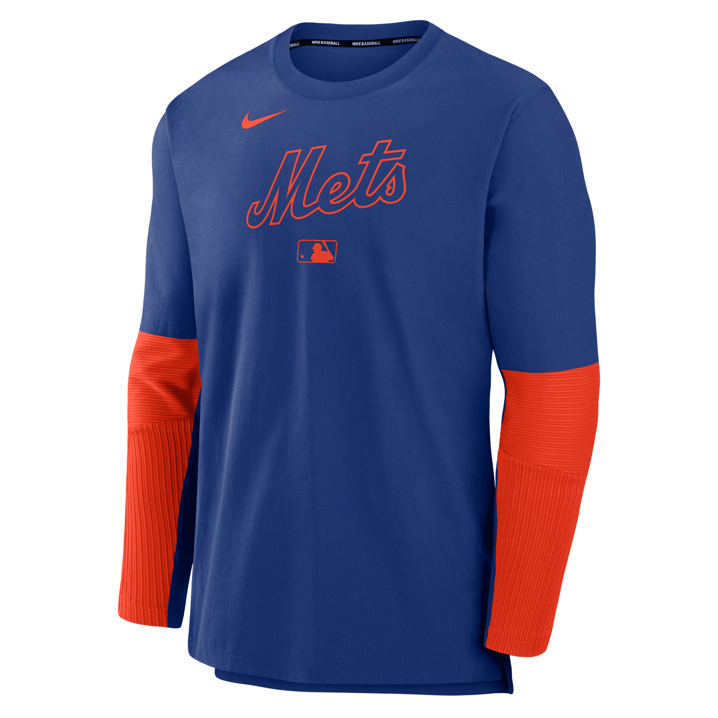 Nike New York Mets Authentic Collection Player  Men's Dri-fit Mlb Pullover Sweatshirt In Blue