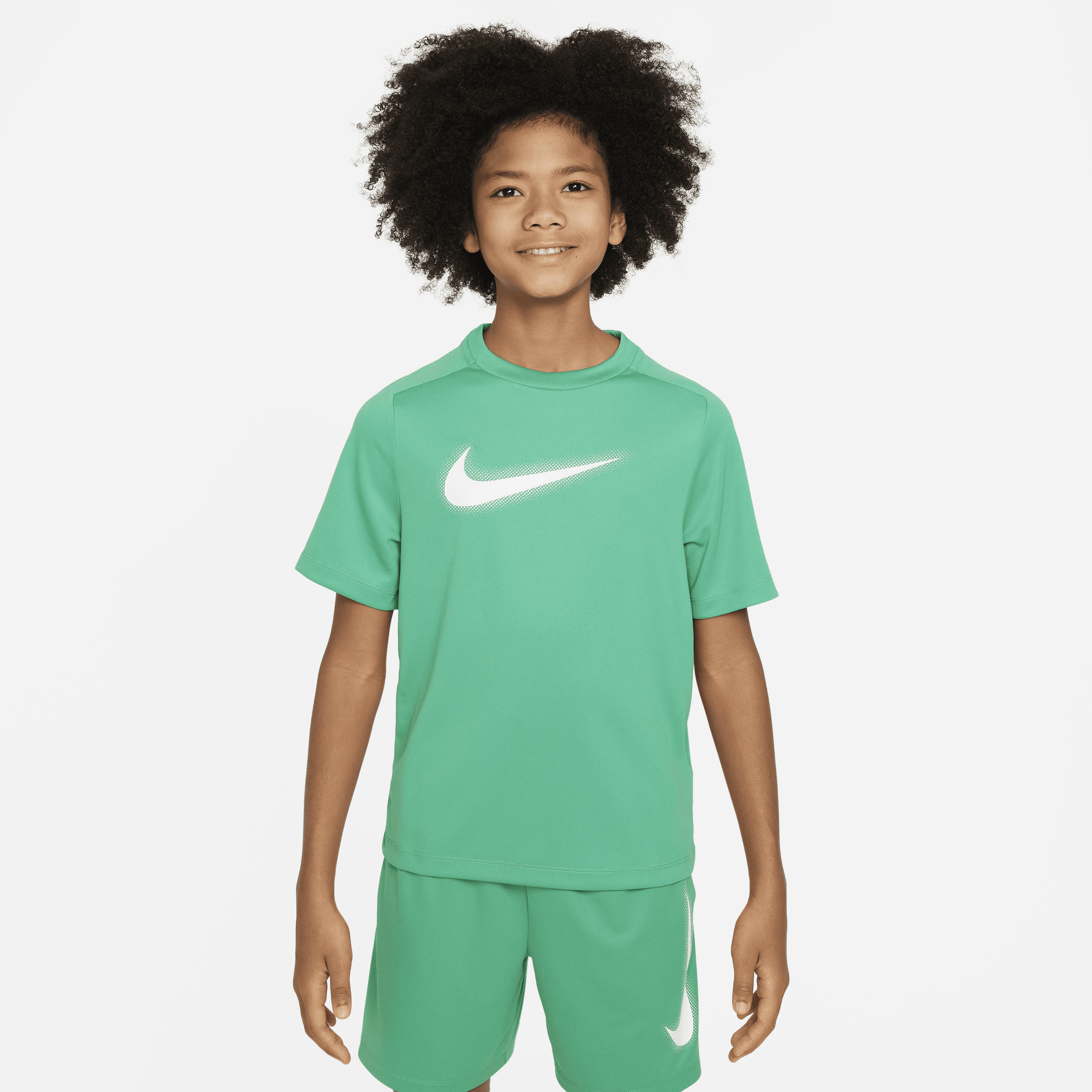 Nike Multi Big Kids' (boys') Dri-fit Graphic Training Top In Green