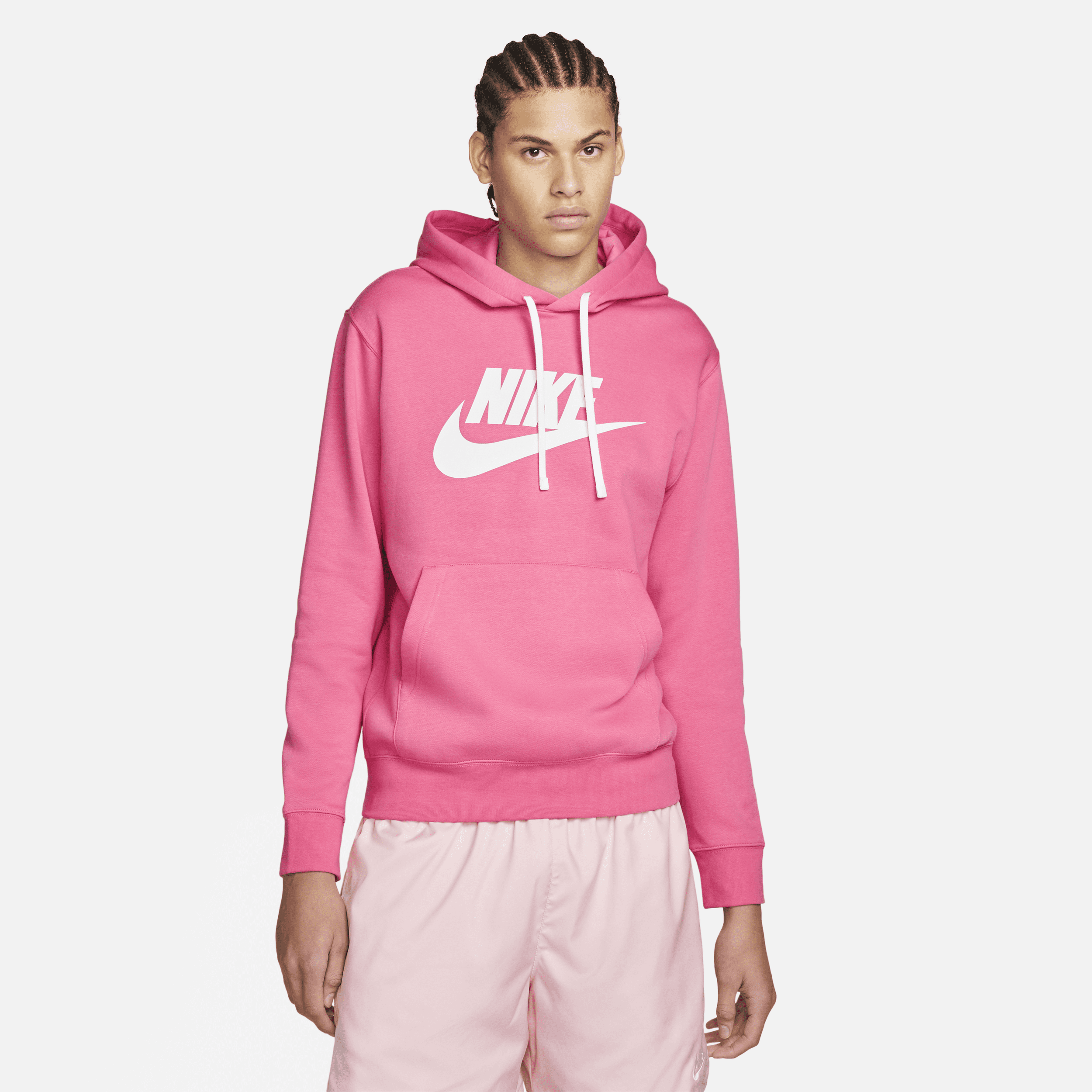 Nike Men's  Sportswear Club Fleece Graphic Pullover Hoodie In Pink