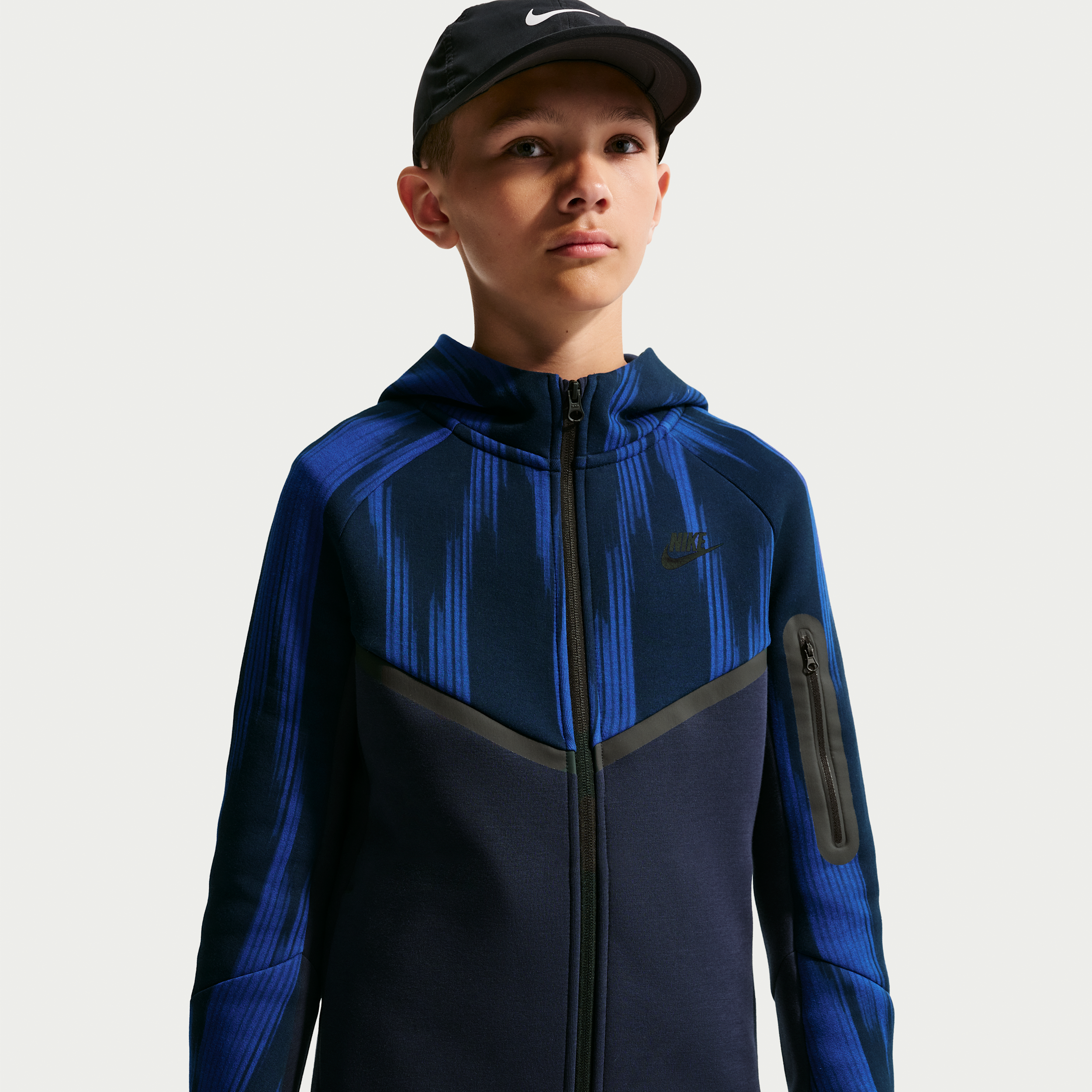 Nike Tech Fleece Big Kids' (Boys') Full-Zip Hoodie in Blue | IU4327-451