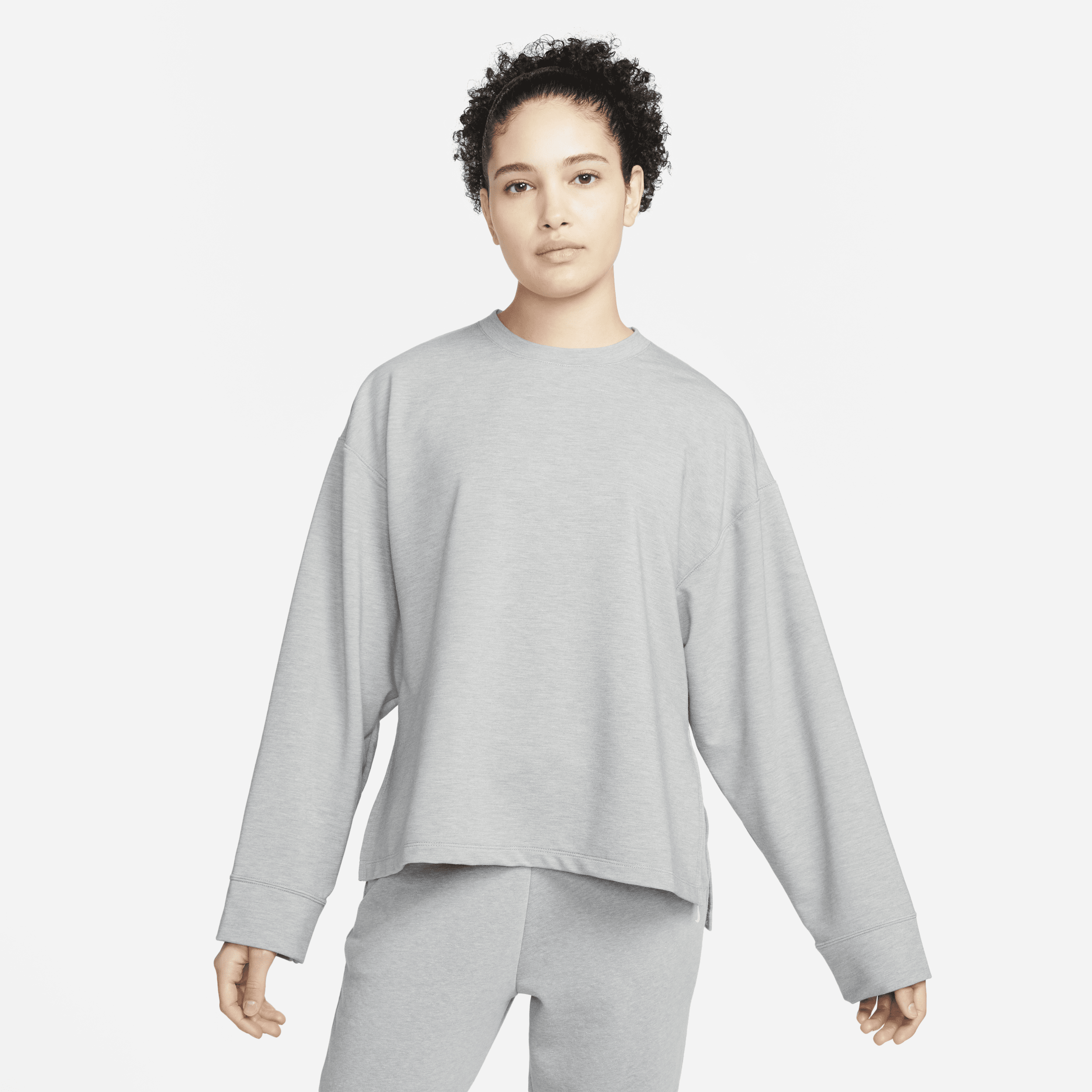 Nike Women's Yoga Drifit Crew Sweatshirt In Grey ModeSens