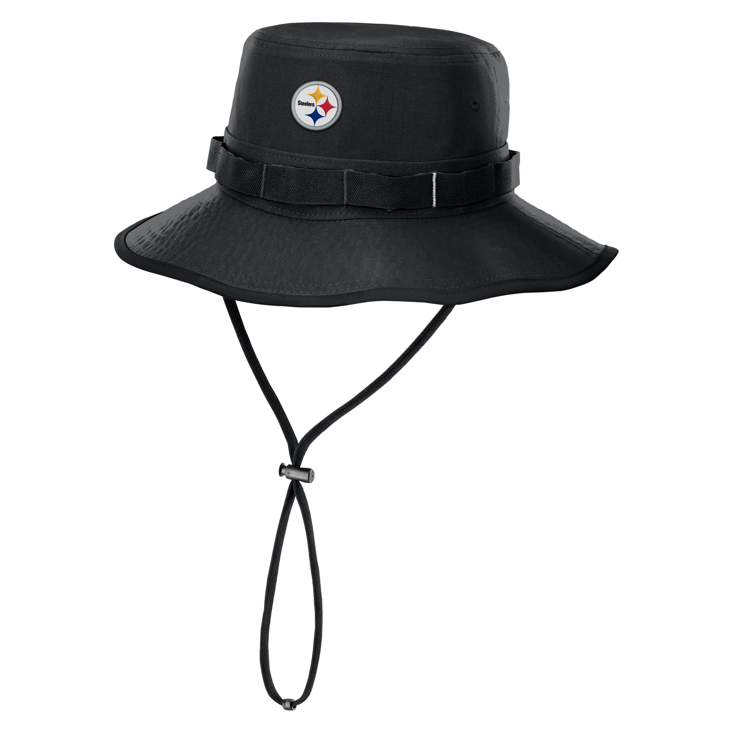 Nike Men's Pittsburgh Steelers Primetime Apex Boonie NFL Dri-FIT College Bucket Hat in Black | NF1B00A7L-GP2