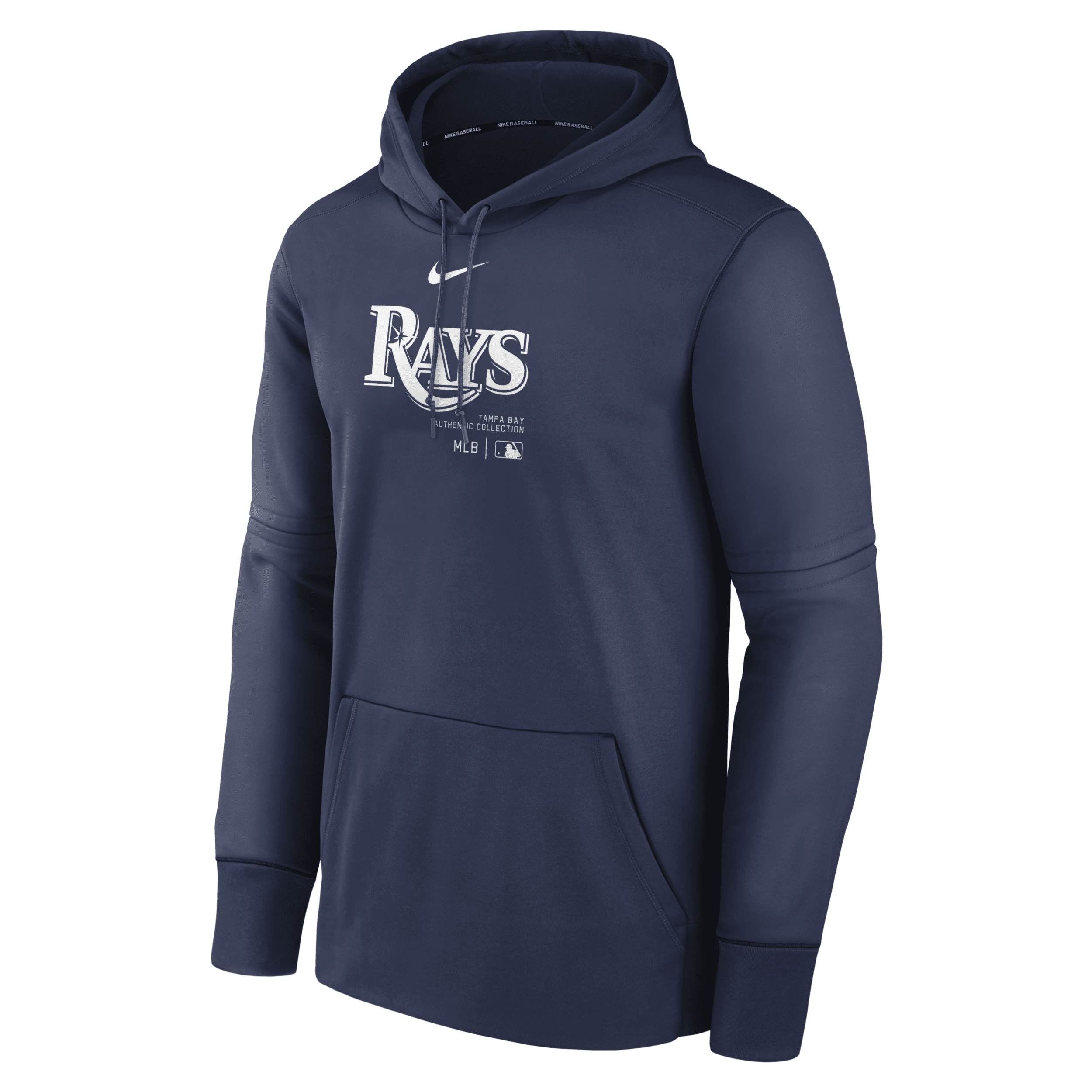 Nike Men's Tampa Bay Rays Authentic Collection Practice  Therma Mlb Pullover Hoodie In Blue