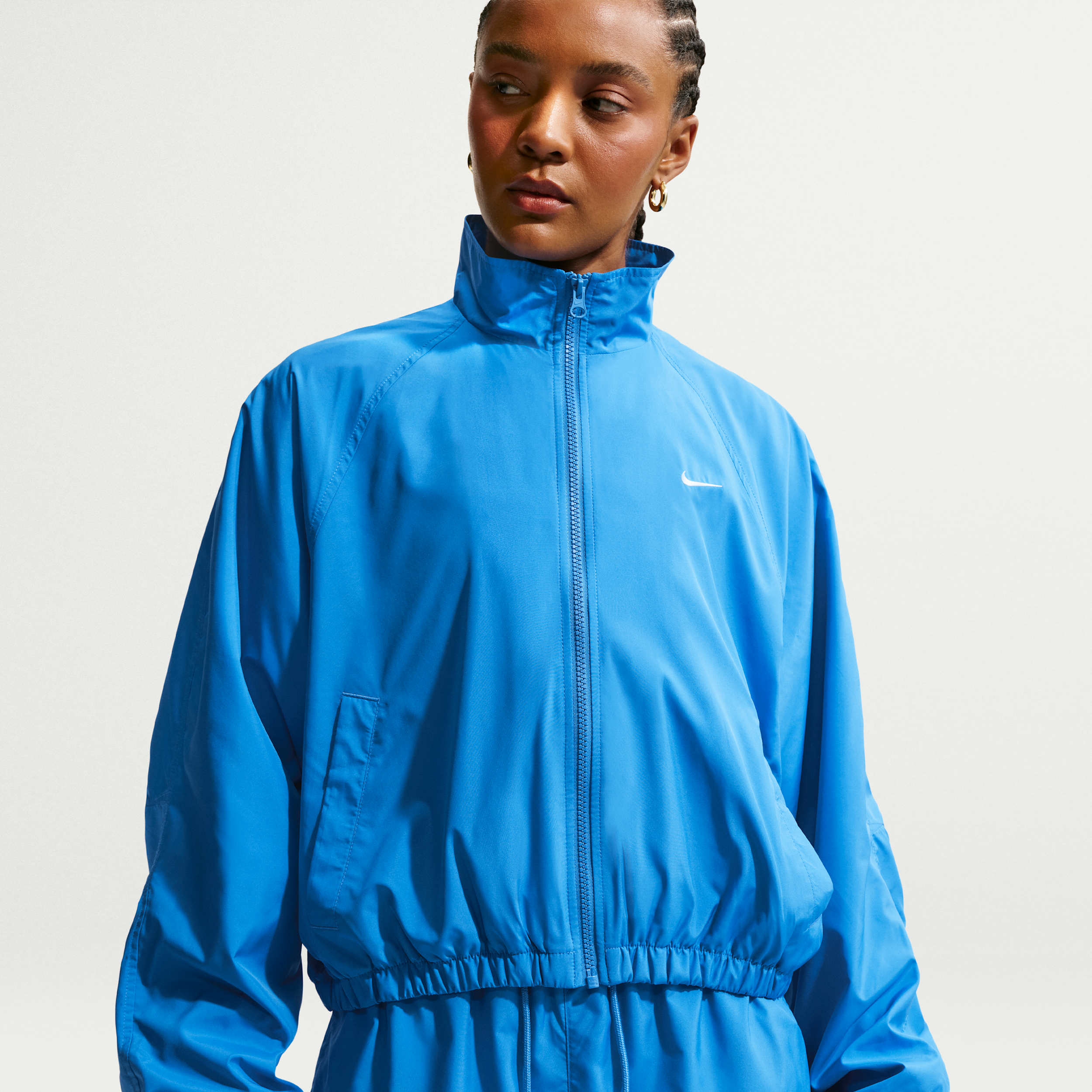 Women's Nike Sportswear Oversized UV Track Jacket in Blue | IO1473-435