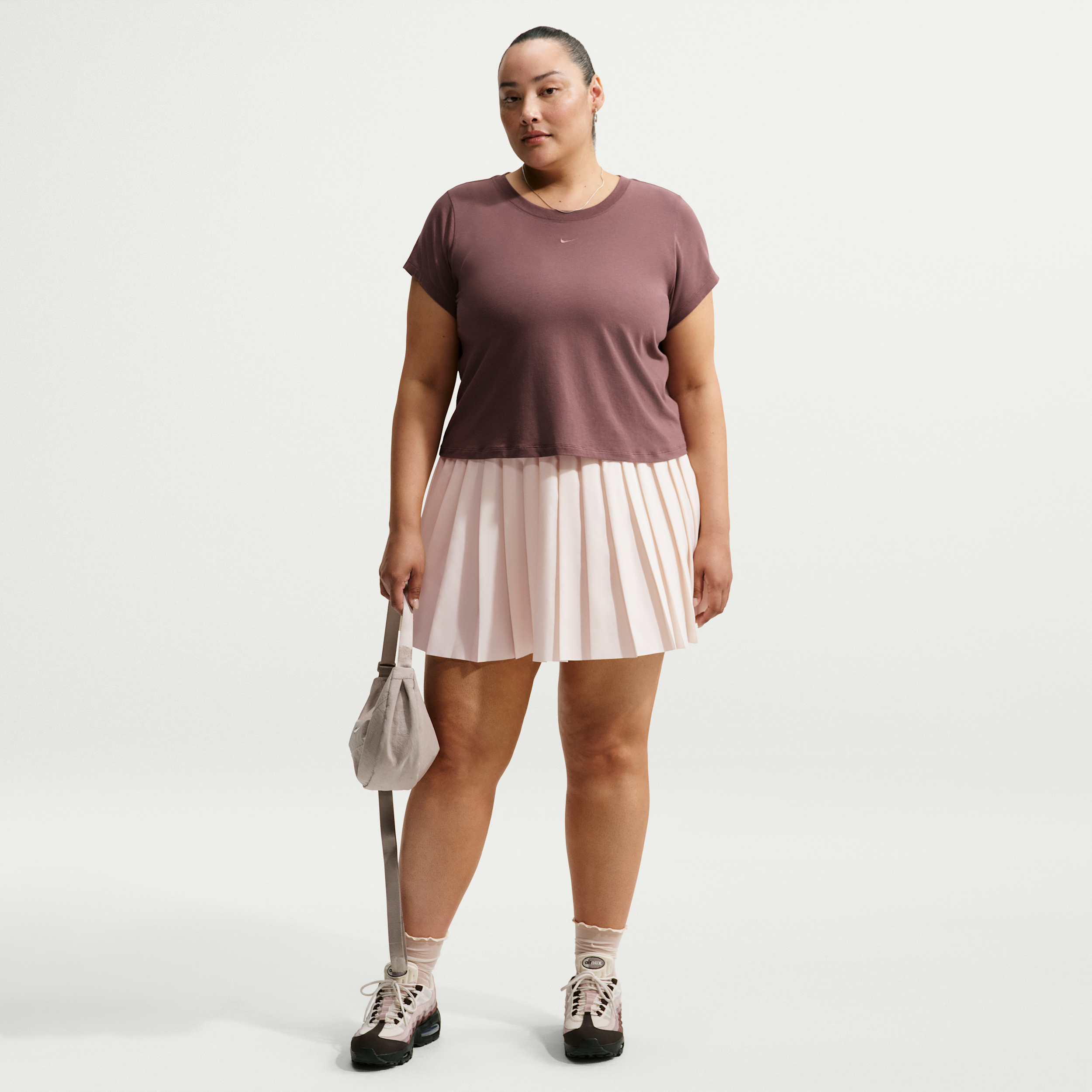 Nike Women's  Sportswear Pleated Skirt (plus Size) In Brown