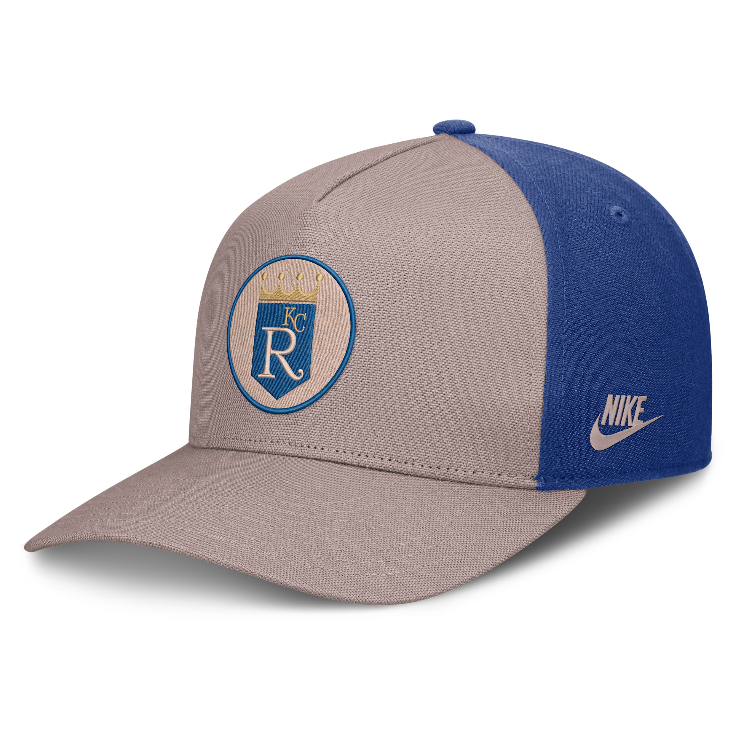 Kansas City Royals Cooperstown Rise Nike Men's MLB A-Frame Adjustable Hat in Brown | NB1A0KJ6KCA-LCD