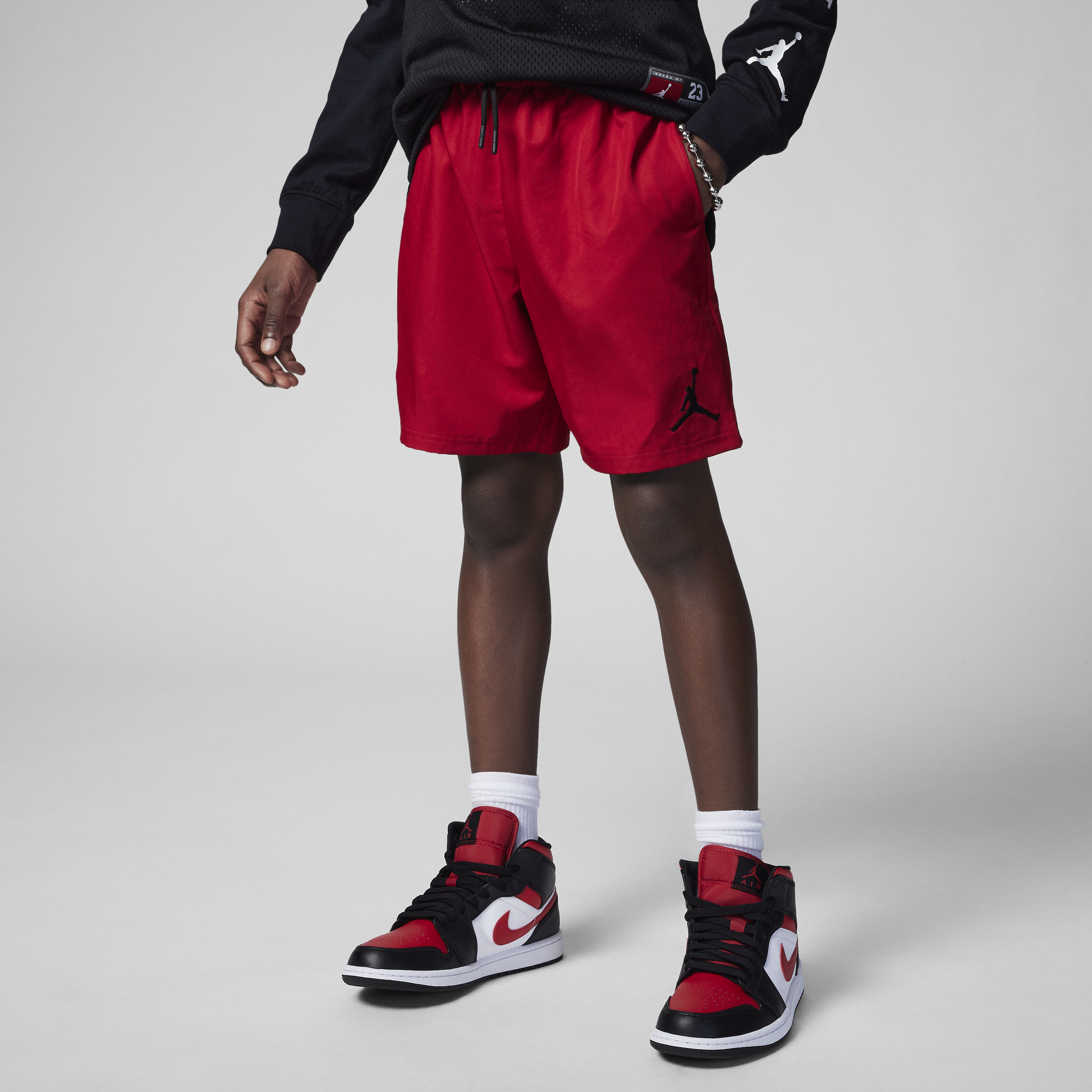 Jordan Big Kids' Shorts In Red