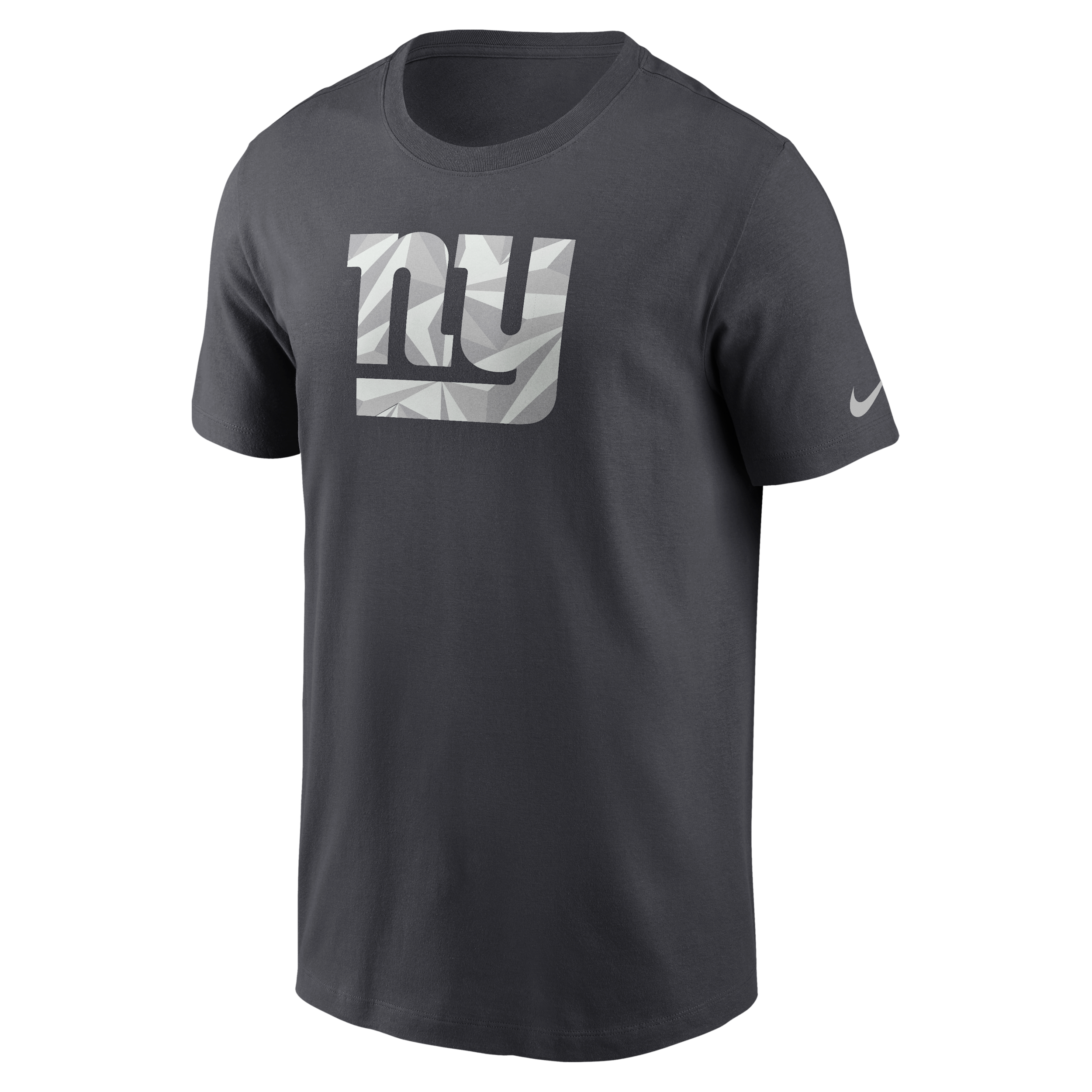 New York Giants Fractal Logo Nike Men's NFL T-Shirt in Grey | NP9906F8I-XER