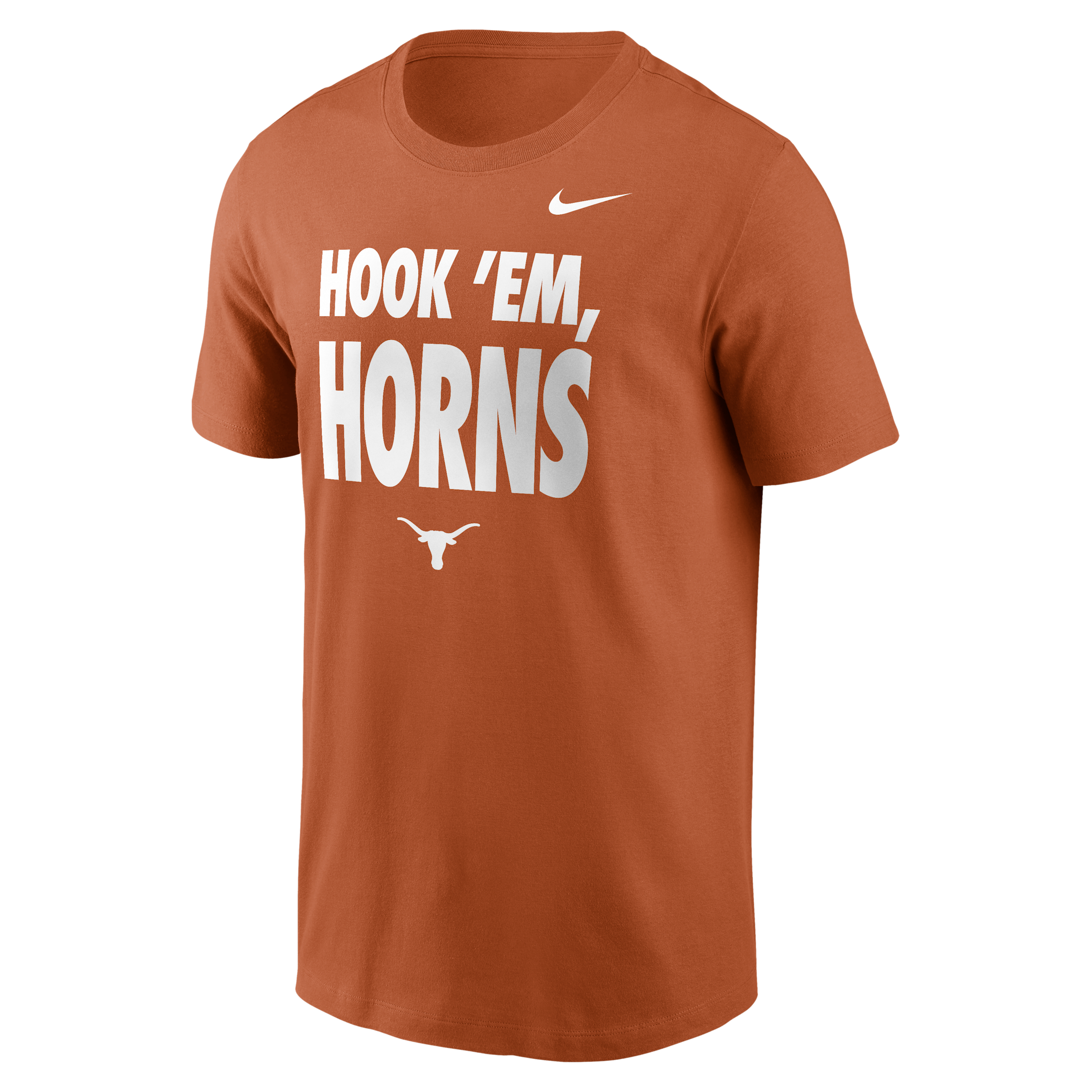 Texas Sideline Slogan Nike Men's Dri-FIT College Long-Sleeve T-Shirt in Orange | 02ET81FTXE-H2B