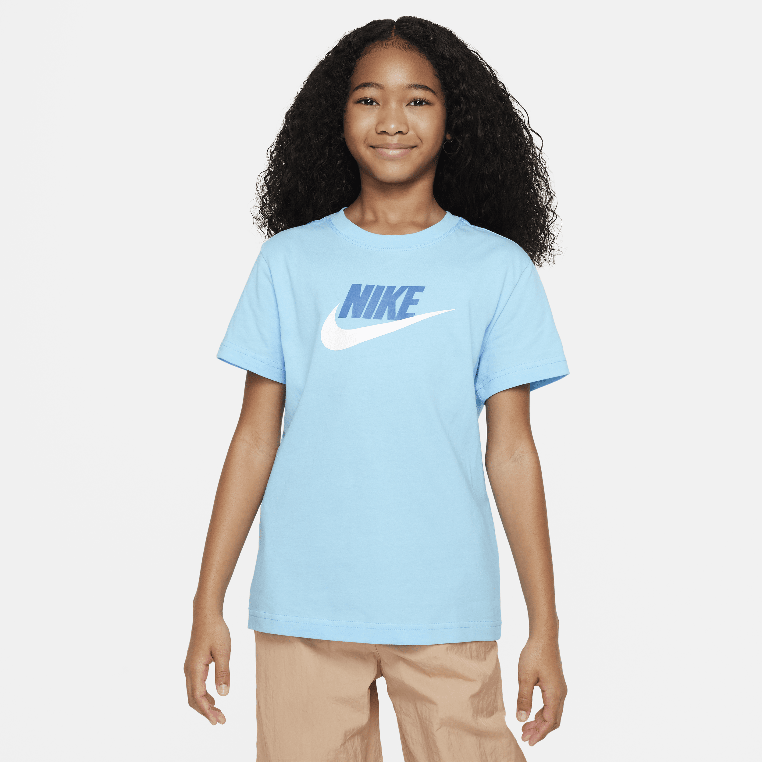 Nike Sportswear Big Kids' (girls') T-shirt In Blue