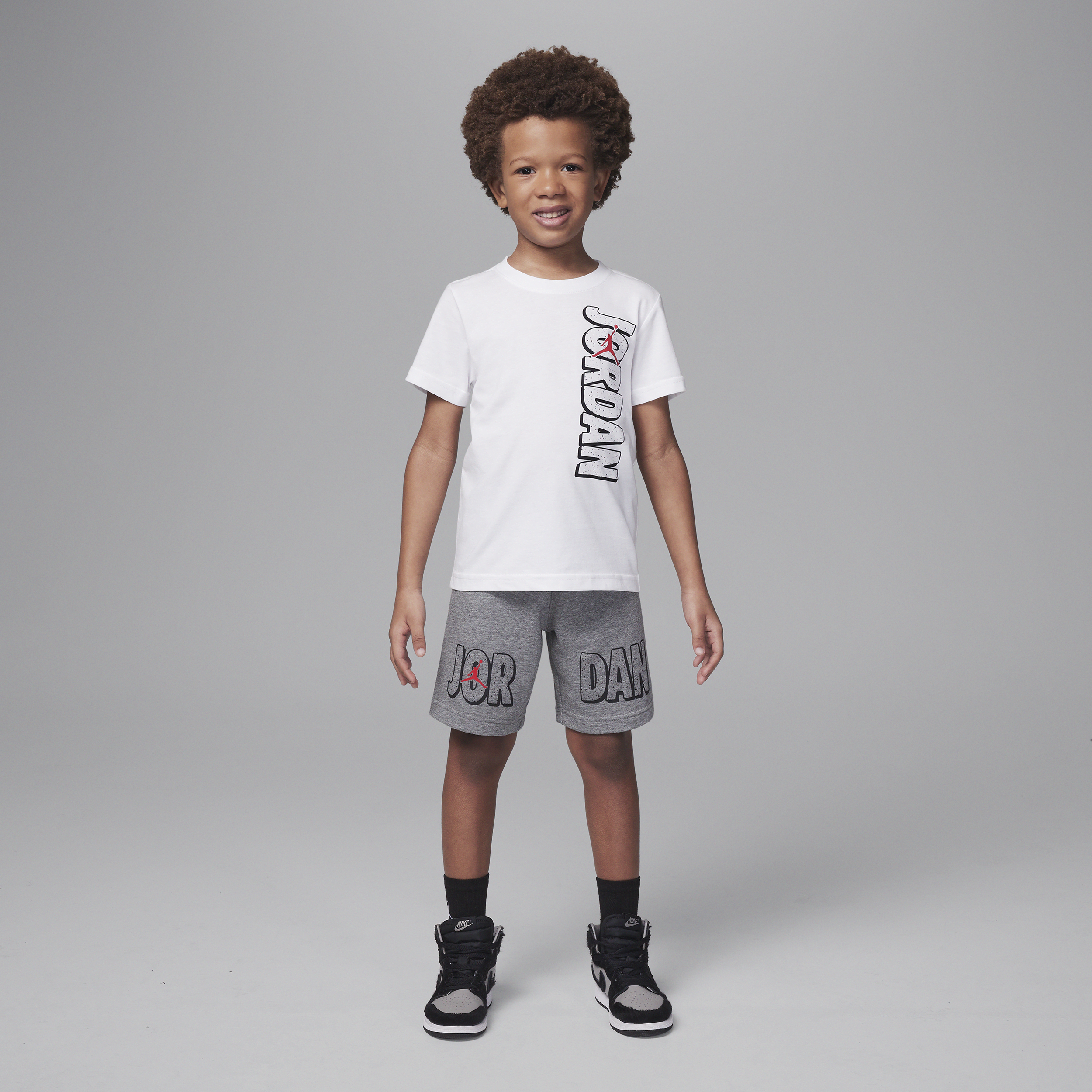Shop Jordan Rise Little Kids' Shorts Set In Grey