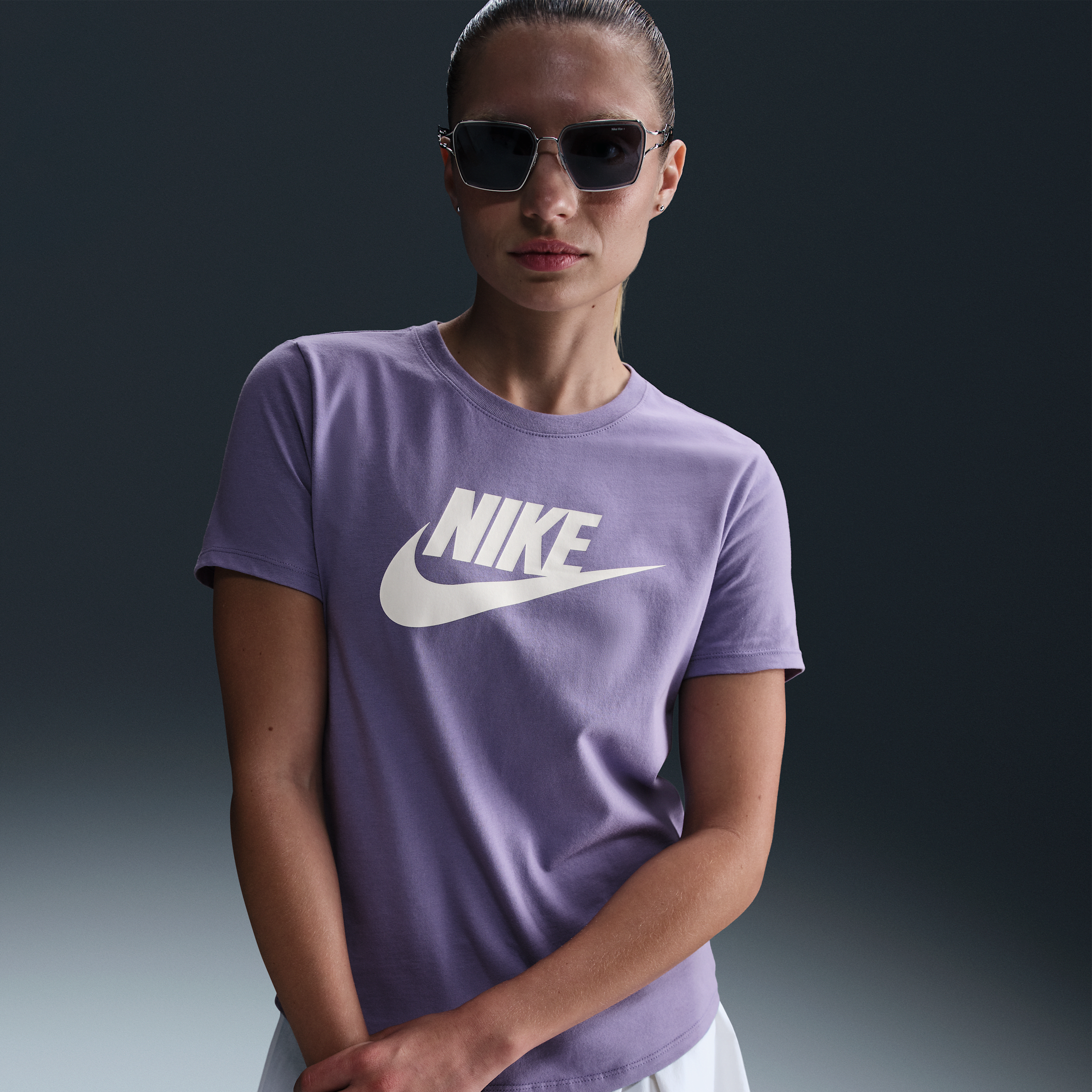 Nike Women's Sportswear Essentials Logo T-shirt In Purple