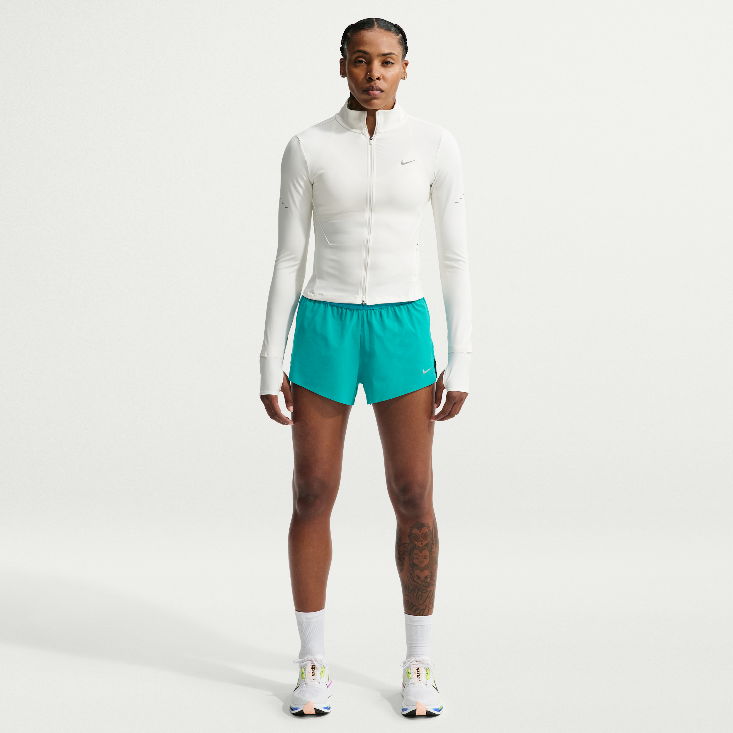 Nike Women's Swift Dri-FIT Mid-Rise 2.5" Brief-Lined Running Shorts in Green | HQ0638-300
