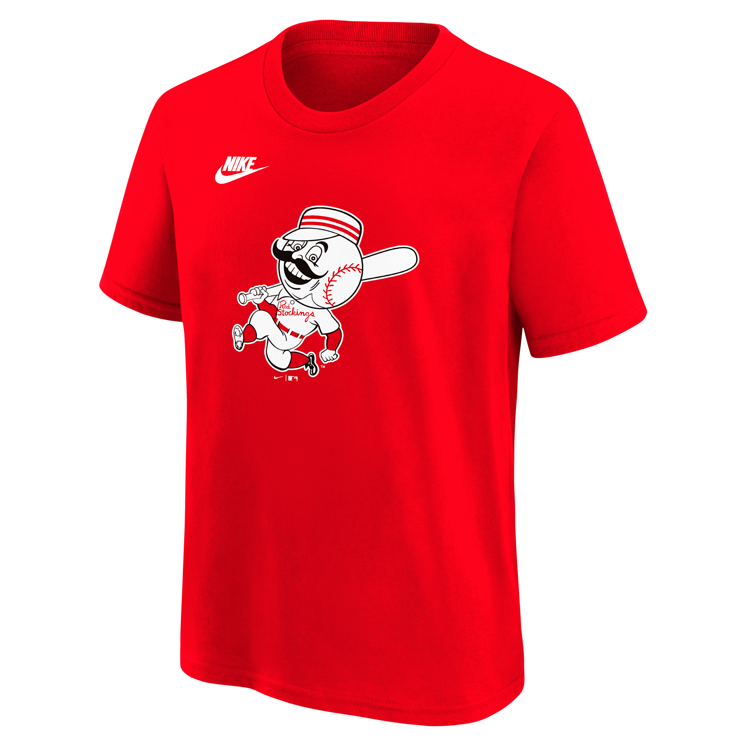 Nike Big Boys and Girls Red Cincinnati Reds Cooperstown Collection Team Logo T-Shirt - Red
