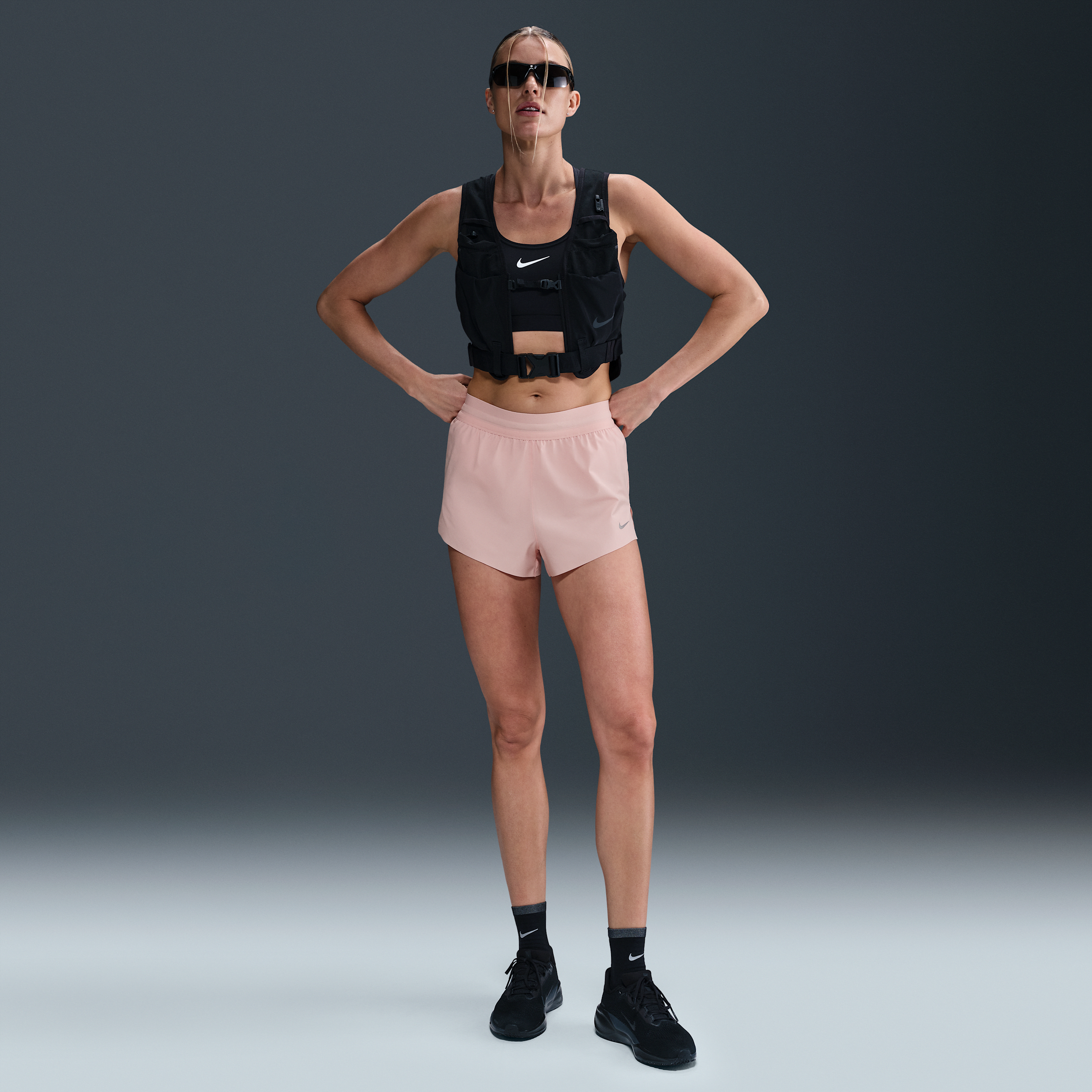 Nike Women's Swift Dri-fit Mid-rise 2.5" Brief-lined Running Shorts In Pink