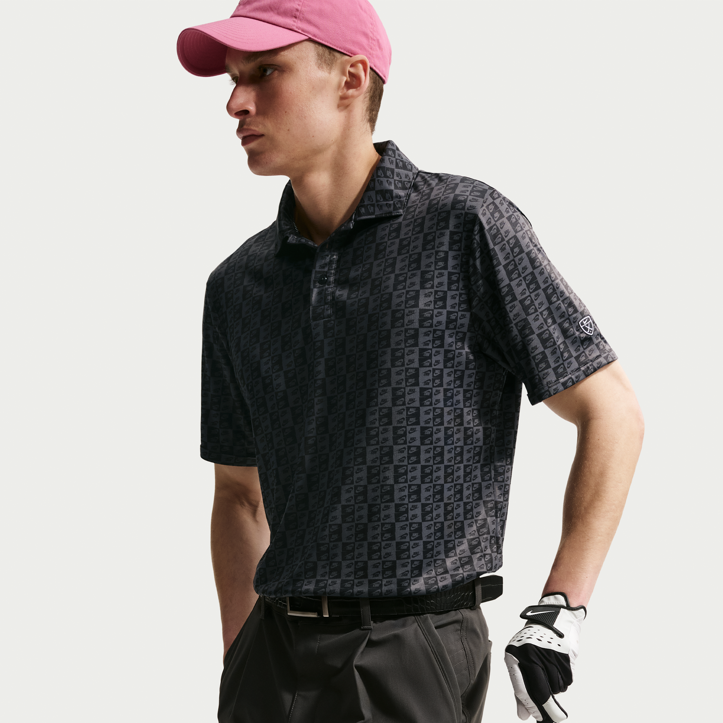 Nike Men's Par Dri-FIT Stacked Icon Golf Polo, XXL, Anthracite Gray