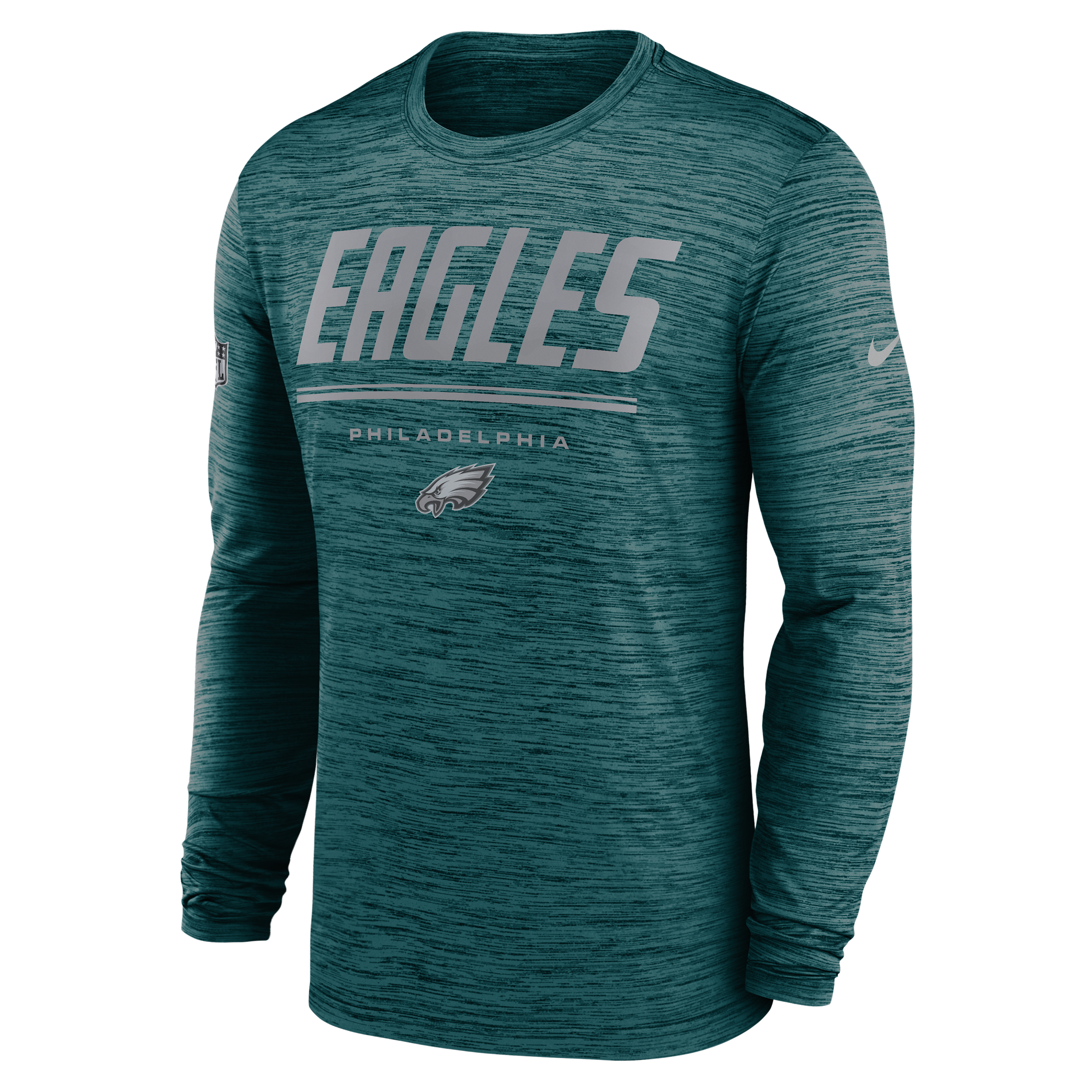 Nike Men's Midnight Green Philadelphia Eagles Sideline Offensive Transition Velocity Dri-fit Long Sleeve T-Shirt - Midnight Green
