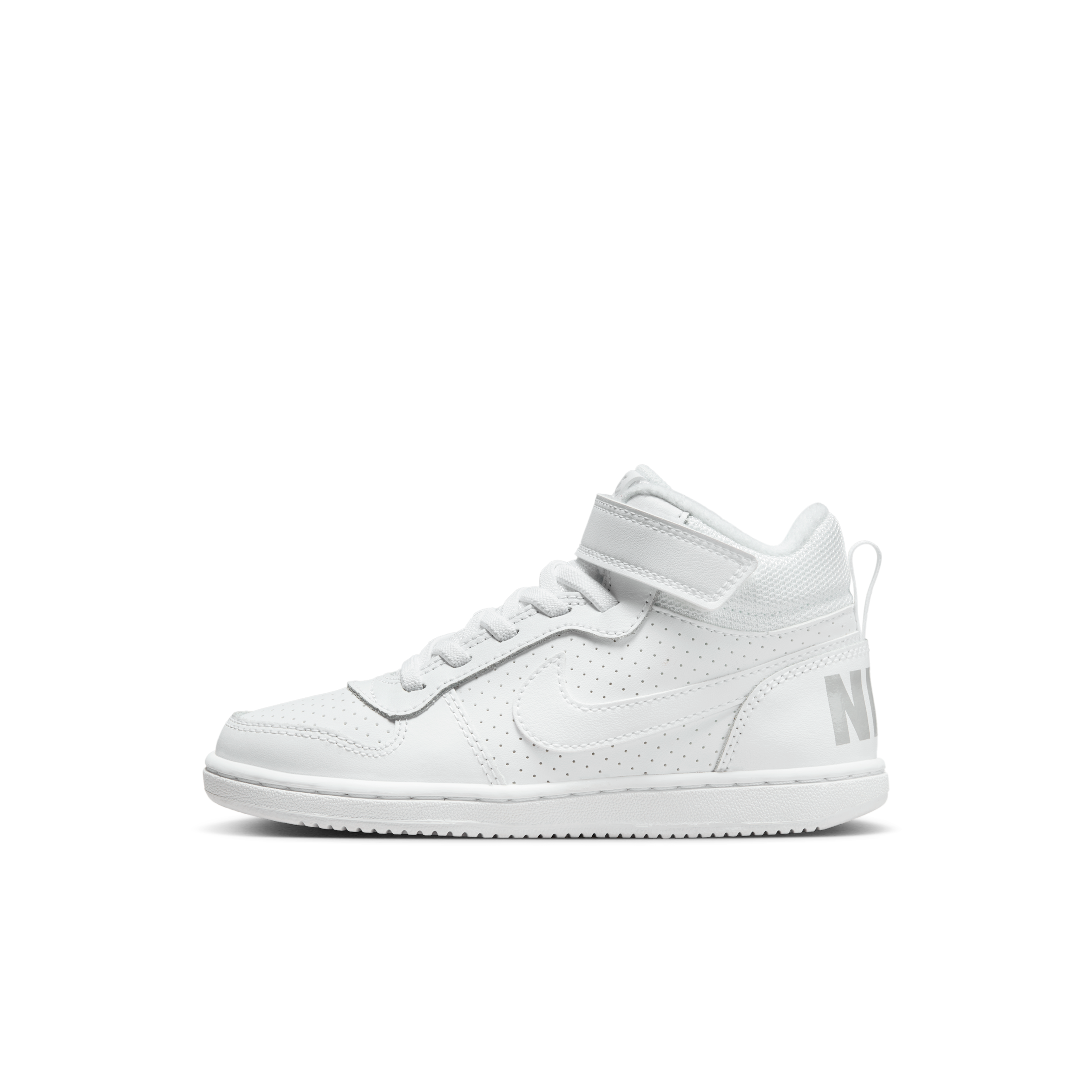 Nike Court Borough Mid Little Kids' Shoes in White | 870026-100