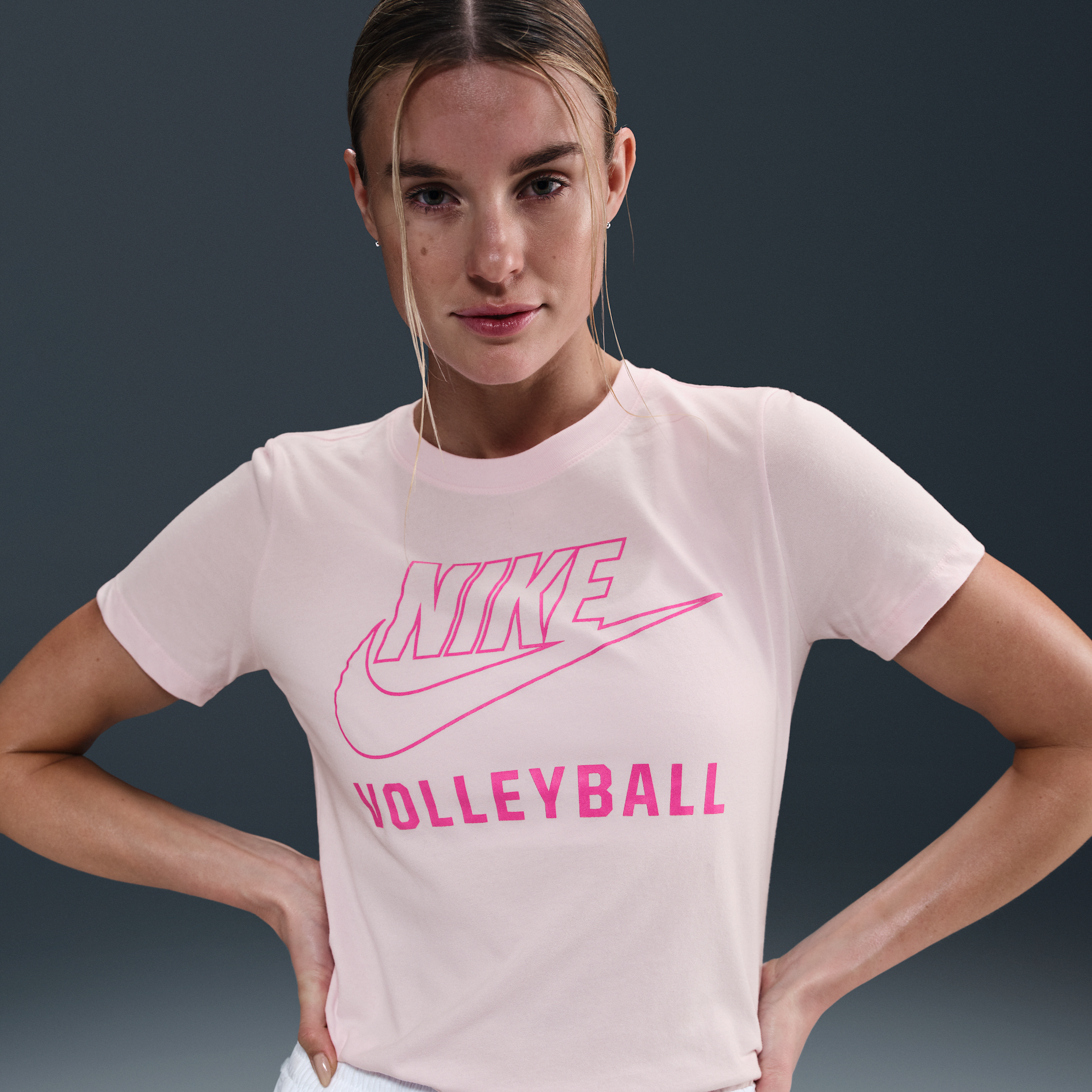 Nike Women's Swoosh Volleyball T-shirt In Pink