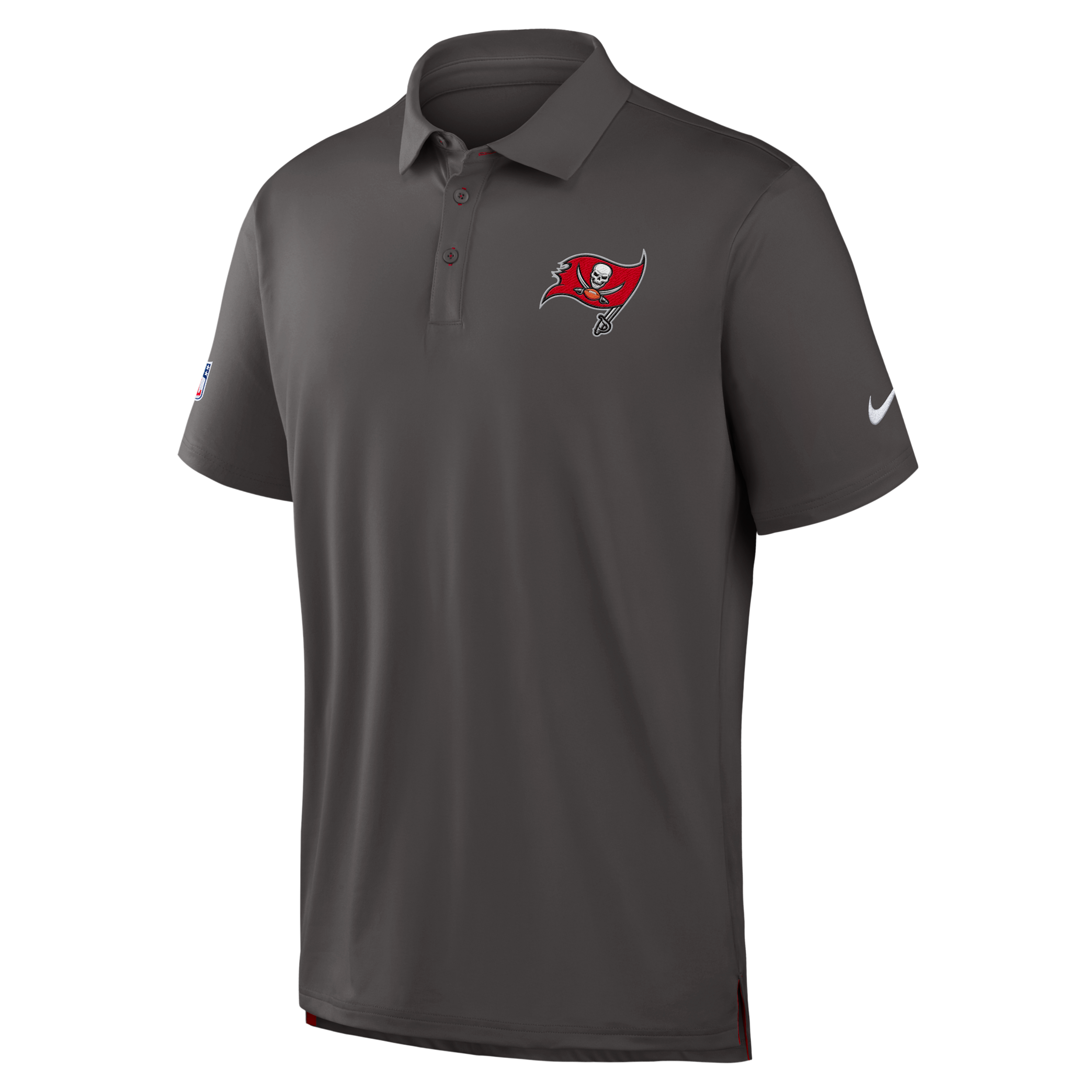 Nike Men's Pewter Tampa Bay Buccaneers Sideline Powerful Blocking Dri-fit Tour Polo shirt - Pewter