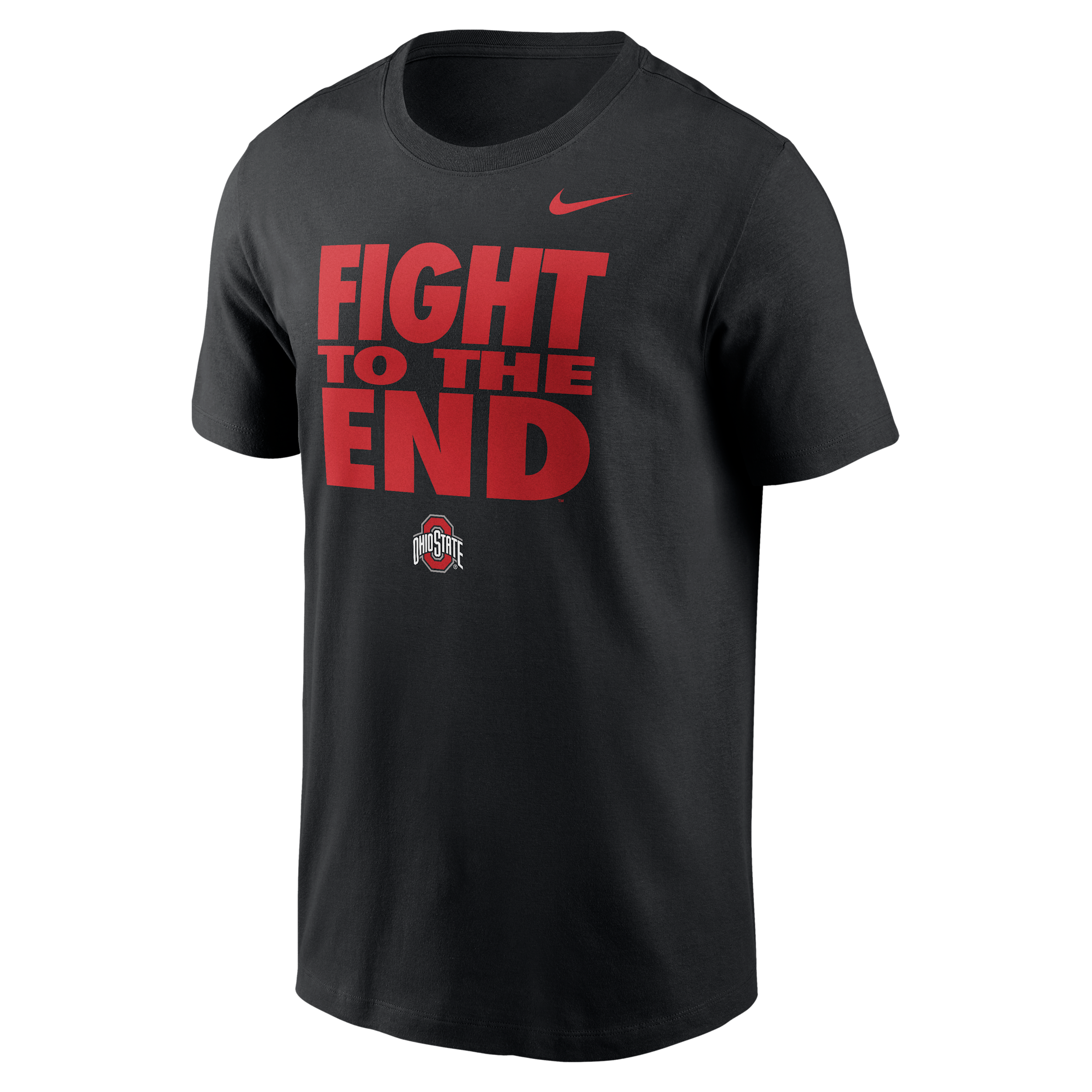 Ohio State Sideline Slogan Nike Men's Dri-FIT College Long-Sleeve T-Shirt in Black | 02ET00AOH-H2B