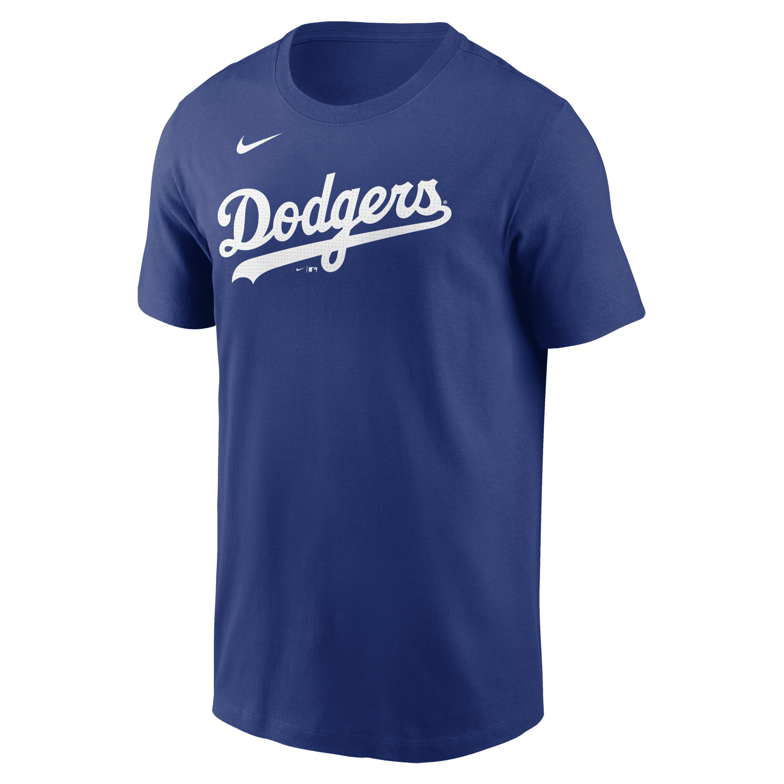 Shop Nike Los Angeles Dodgers Fuse Wordmark  Men's Mlb T-shirt In Blue