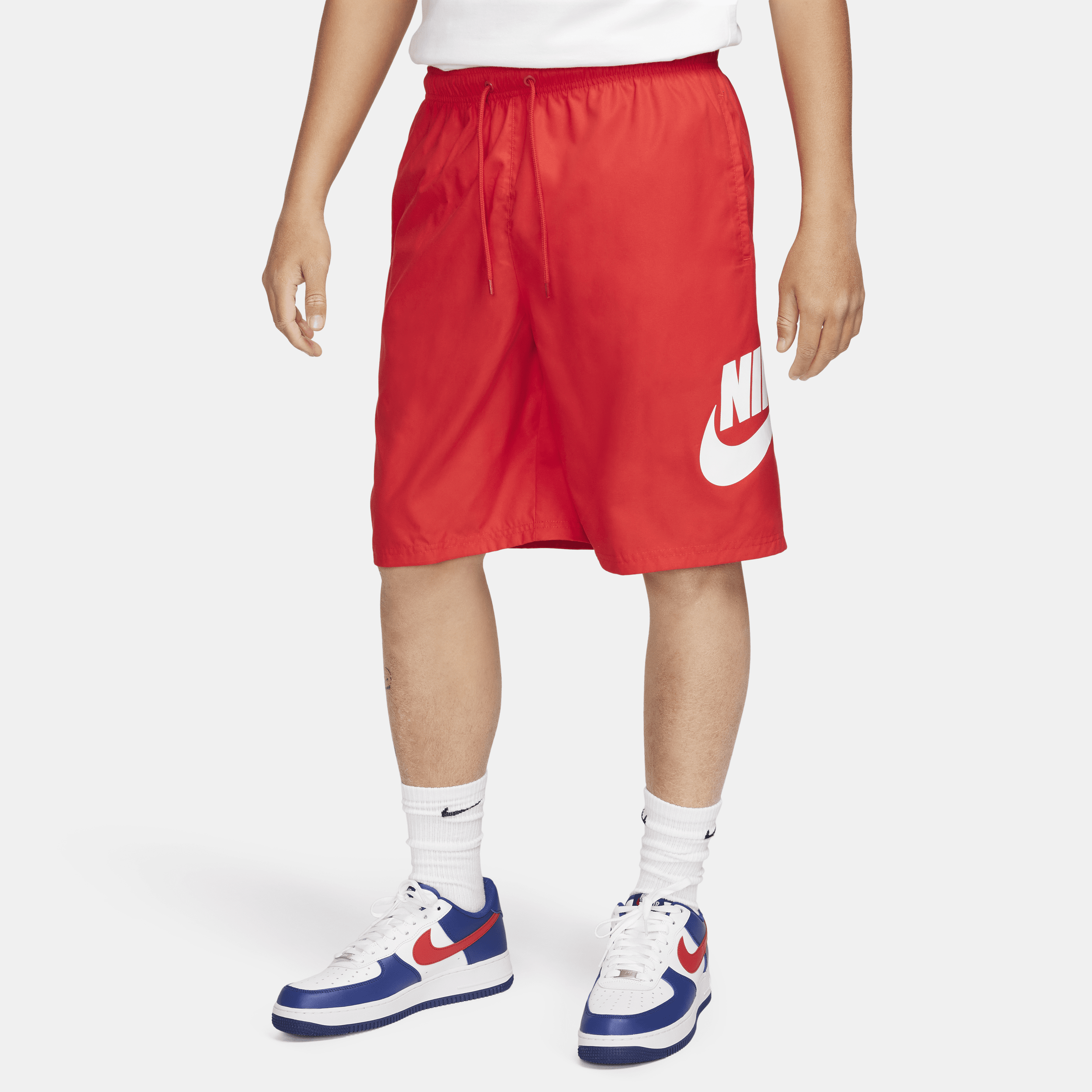Shop Nike Men's Club Woven Shorts In Red