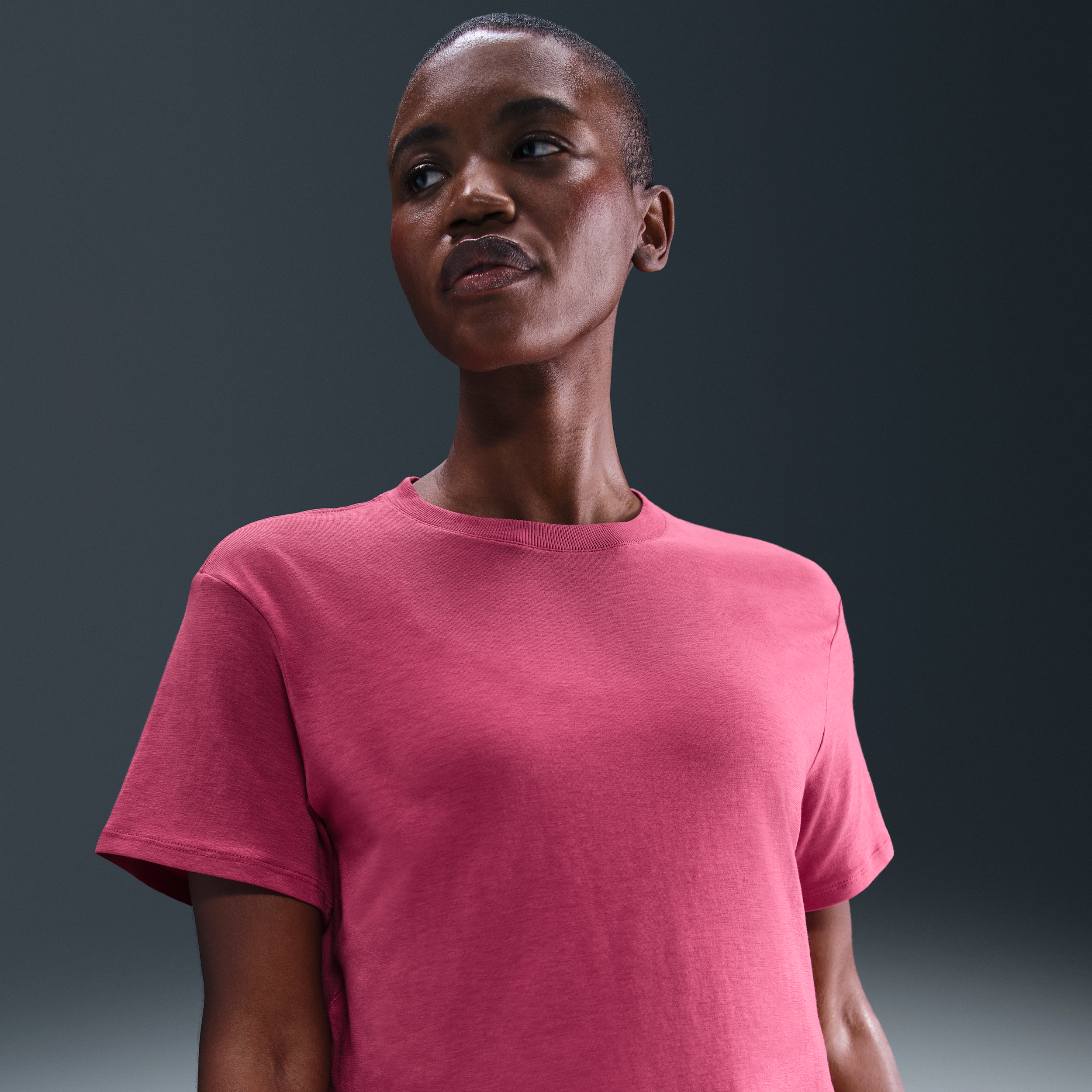 Nike Women's One Relaxed Dri-fit Cropped Short-sleeve Top In Purple