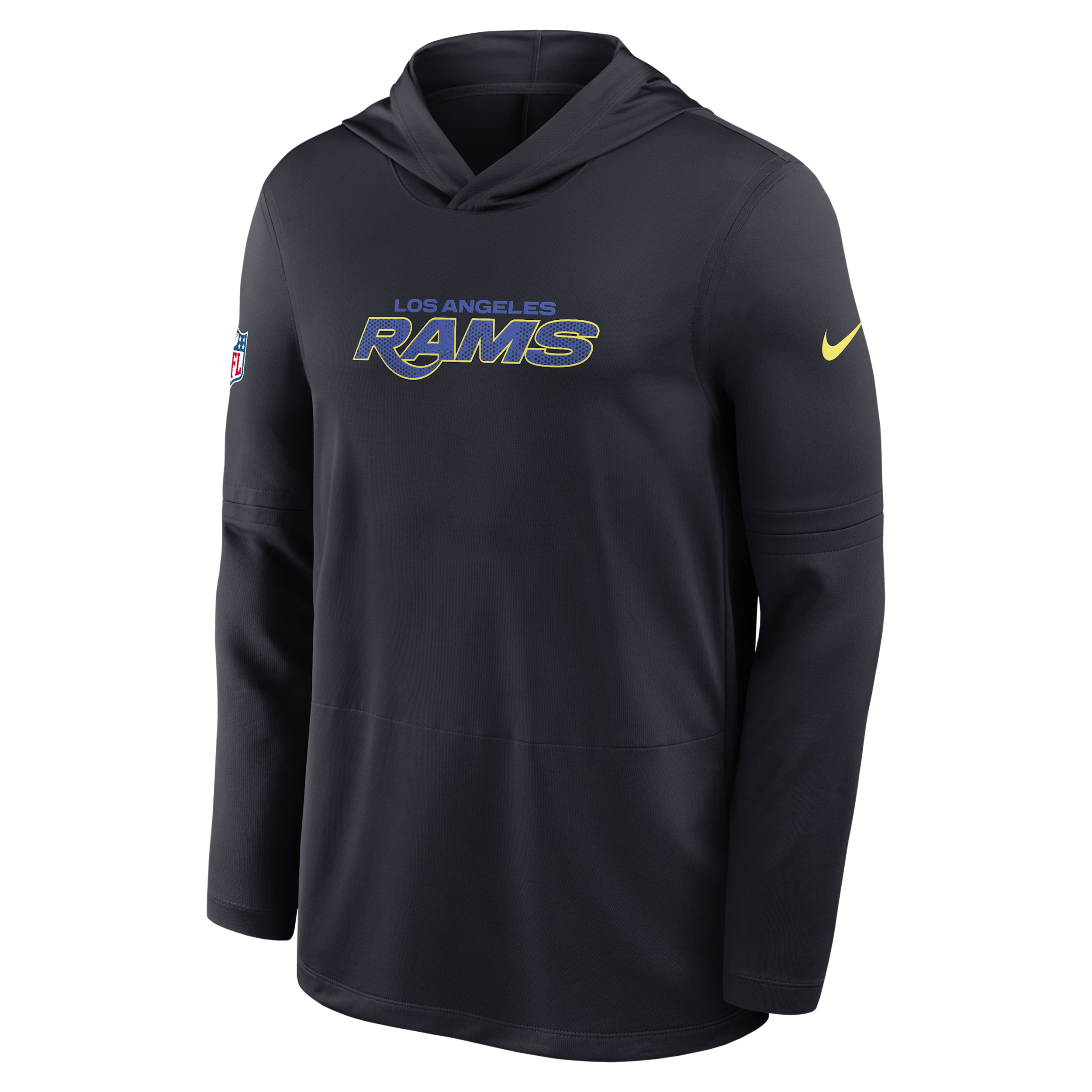 Los Angeles Rams Rivalries Collection Sideline Nike Men's Dri-FIT NFL Long-Sleeve Hooded Top in Blue | 03B94FA9X-3NZ