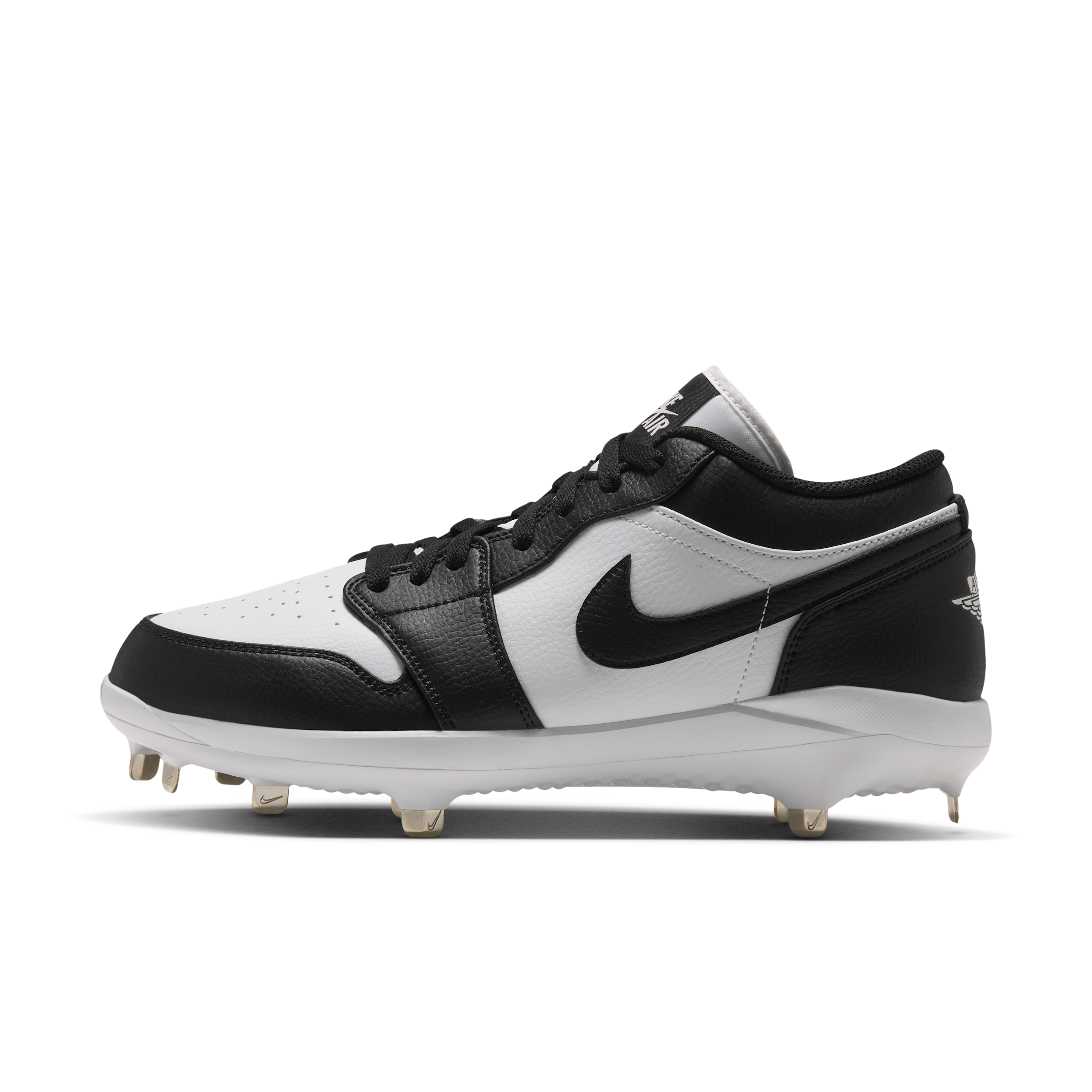 Men's Jordan 1 Retro Low Metal Baseball Cleats in White | FV2270-102