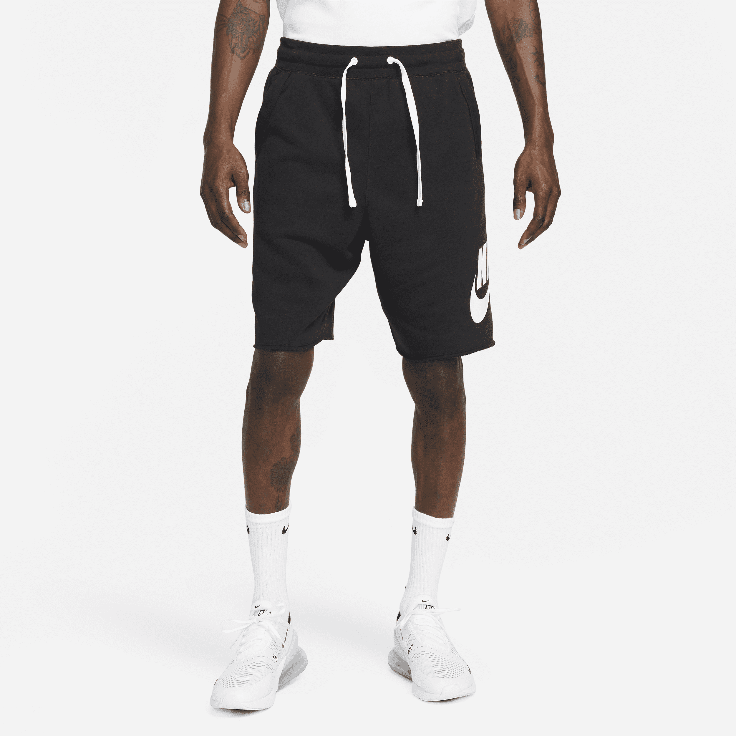 Shop Nike Men's Club Alumni French Terry Shorts In Black