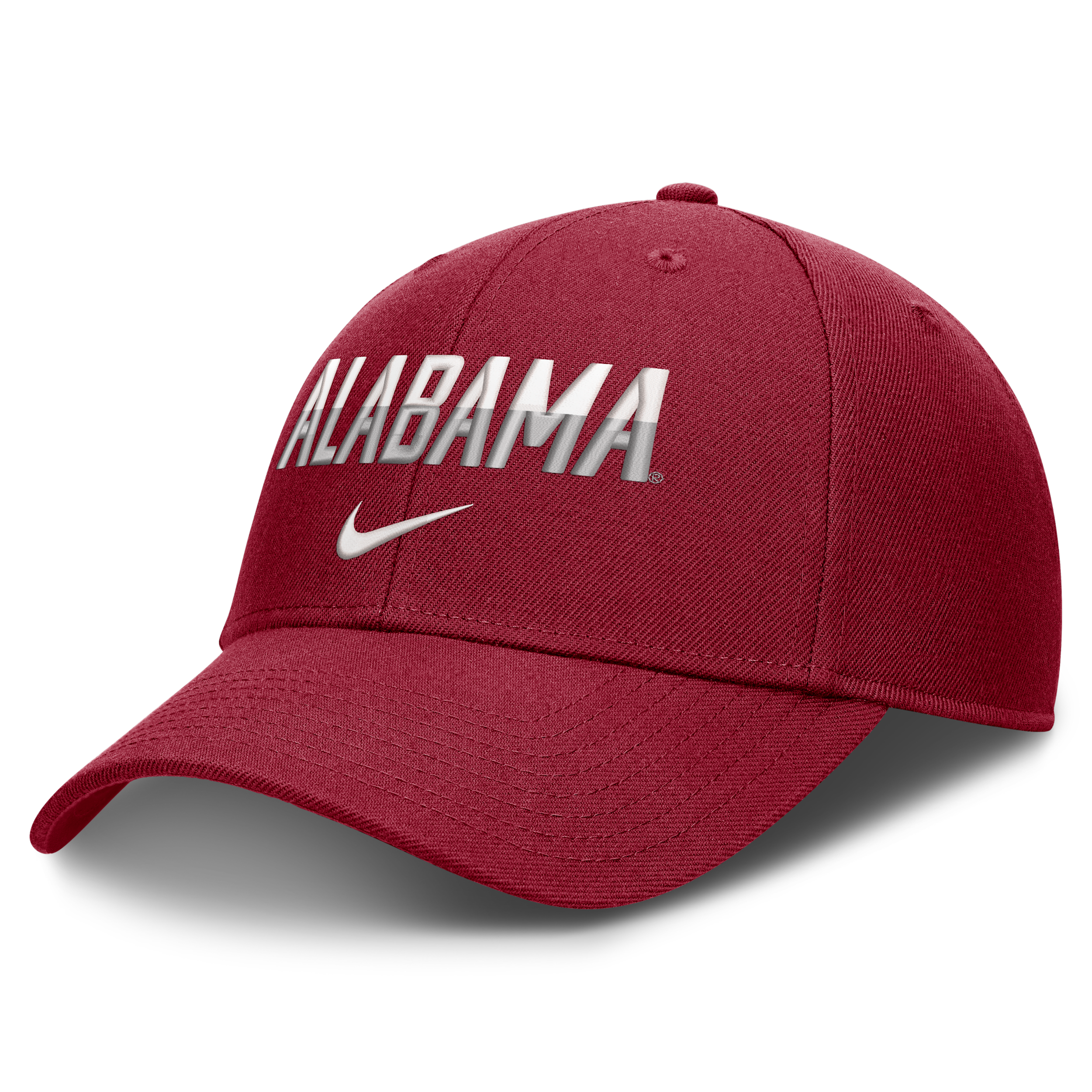 Nike Adult Alabama Crimson Tide Crimson Rise Game Day Structured Adjustable Hat, Men's, Medium/Large, Red