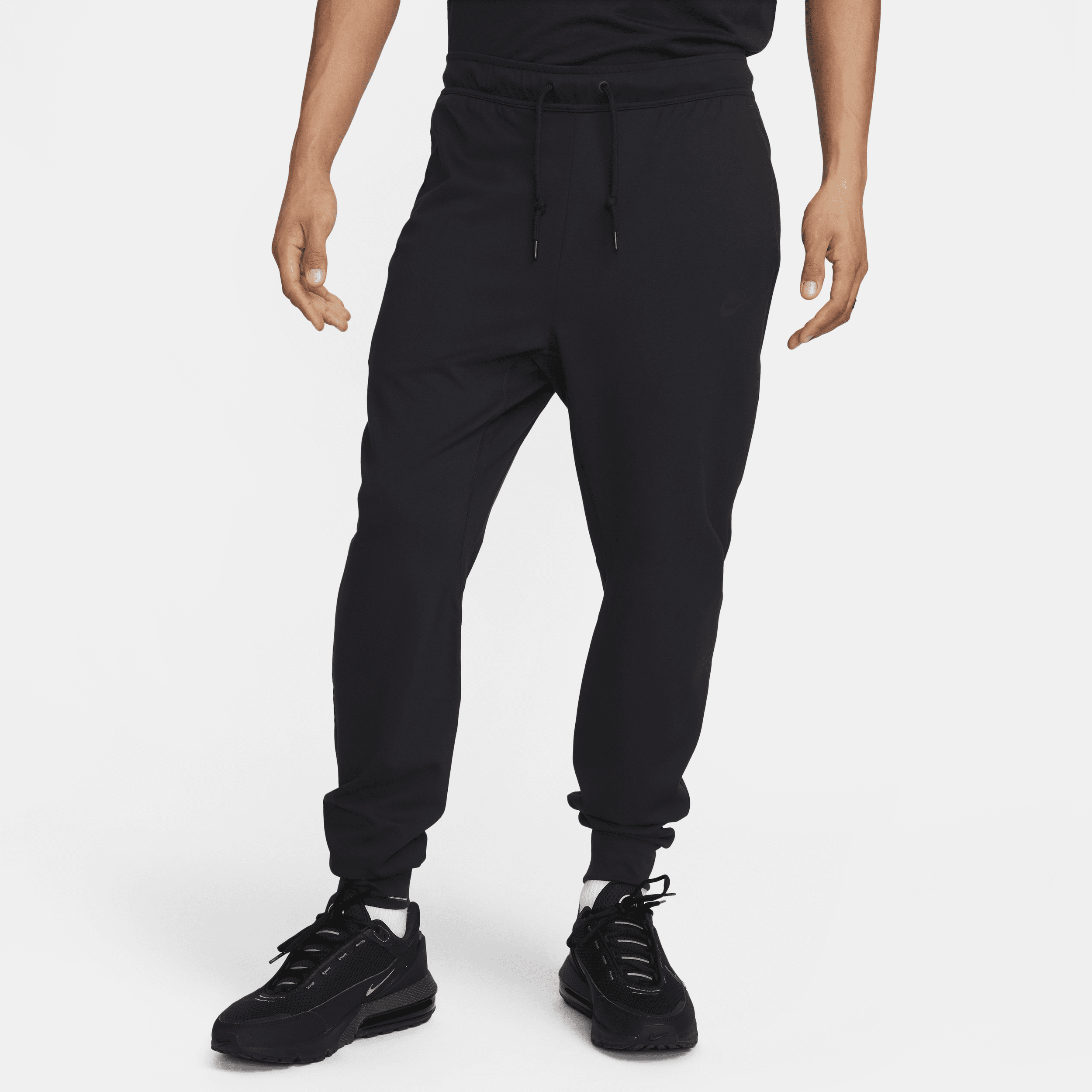 Shop Nike Men's  Sportswear Tech Knit Lightweight Jogger Pants In Black